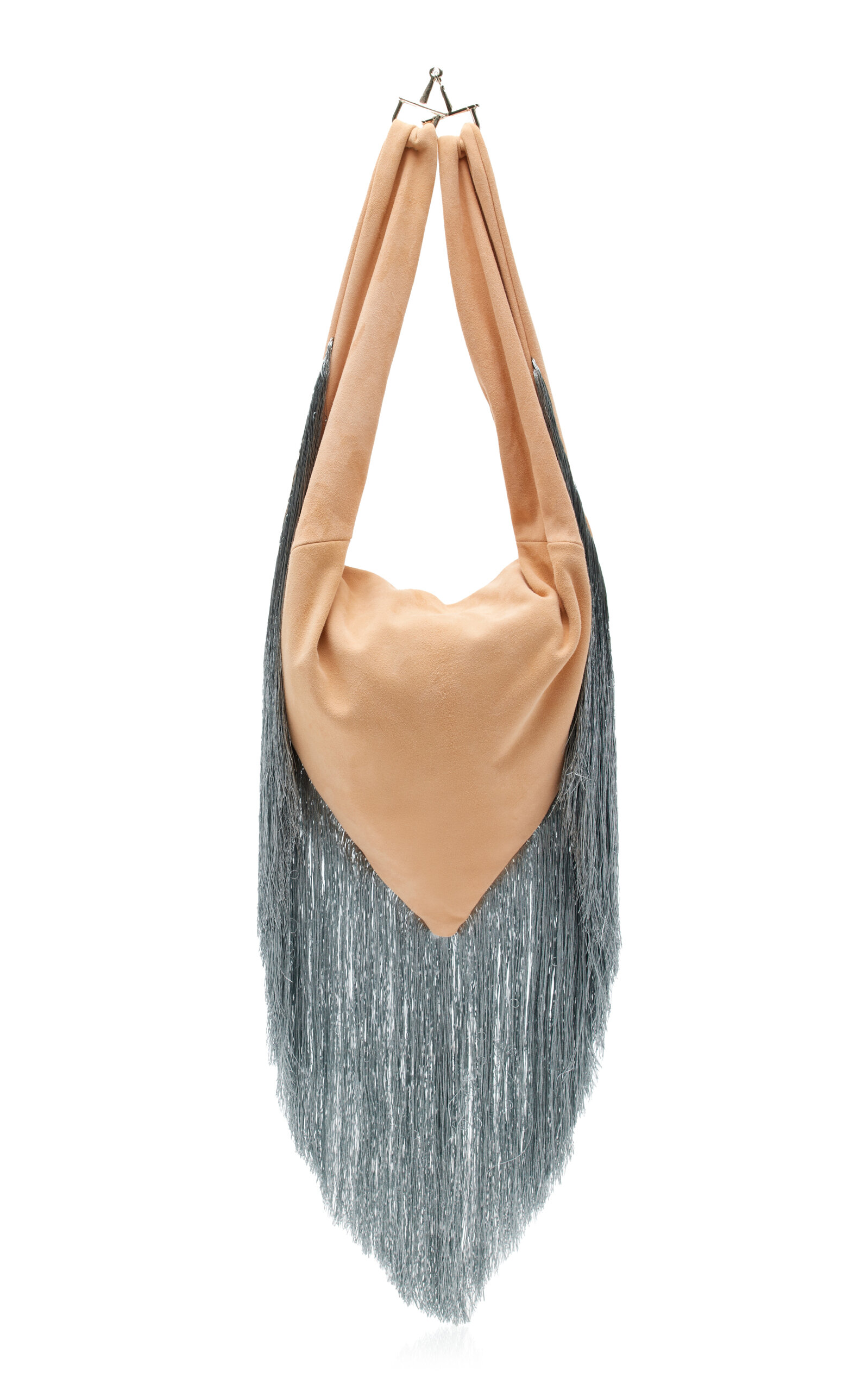 Exclusive Push Medium Fringed Suede Shoulder Bag