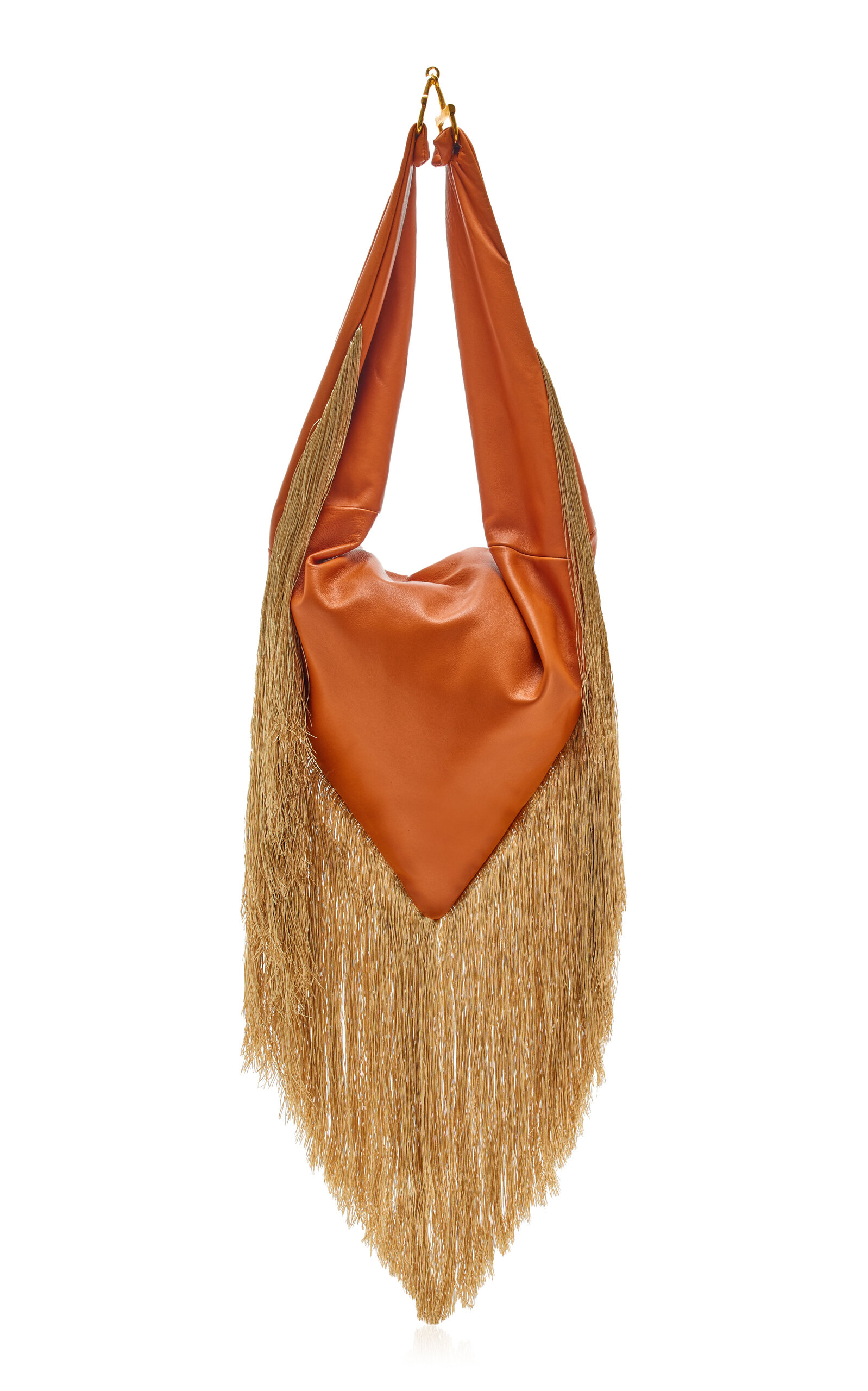 Exclusive Push Medium Fringed Leather Shoulder Bag