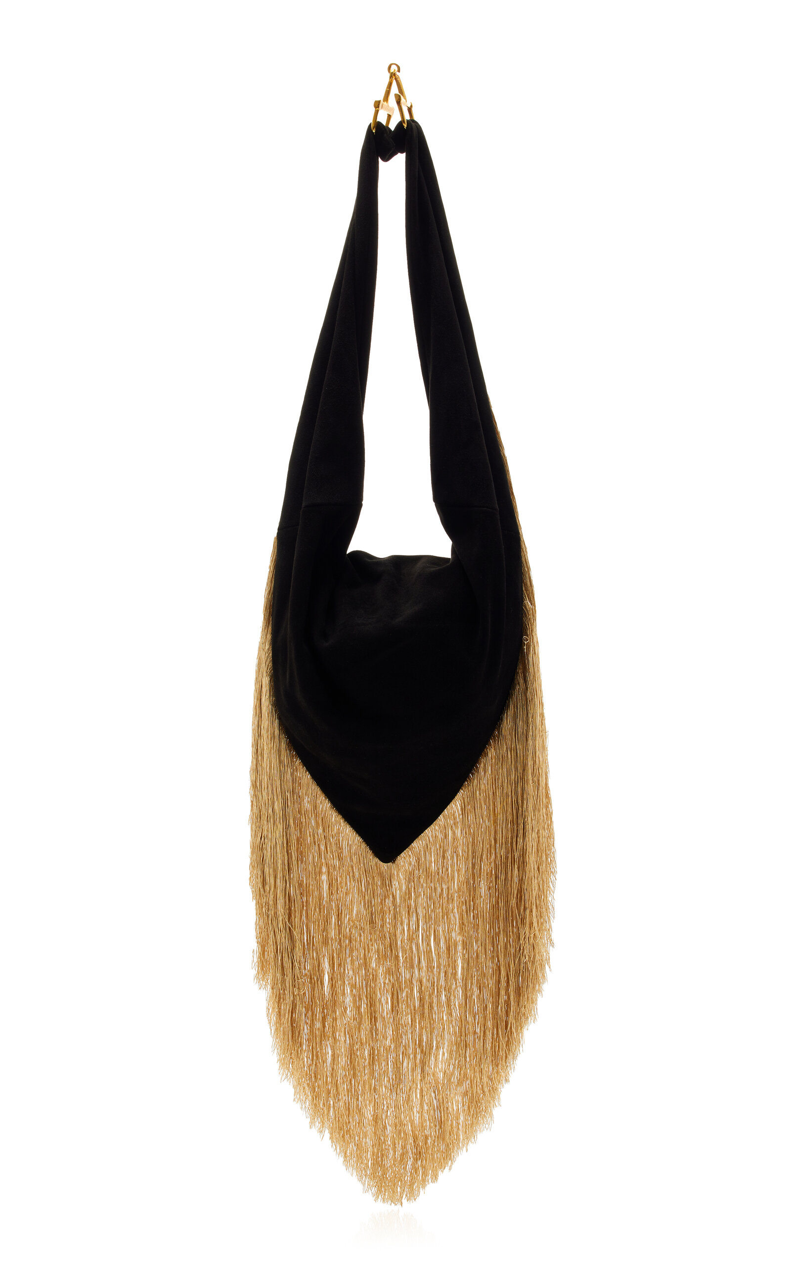 Exclusive Push Medium Fringed Suede Shoulder Bag