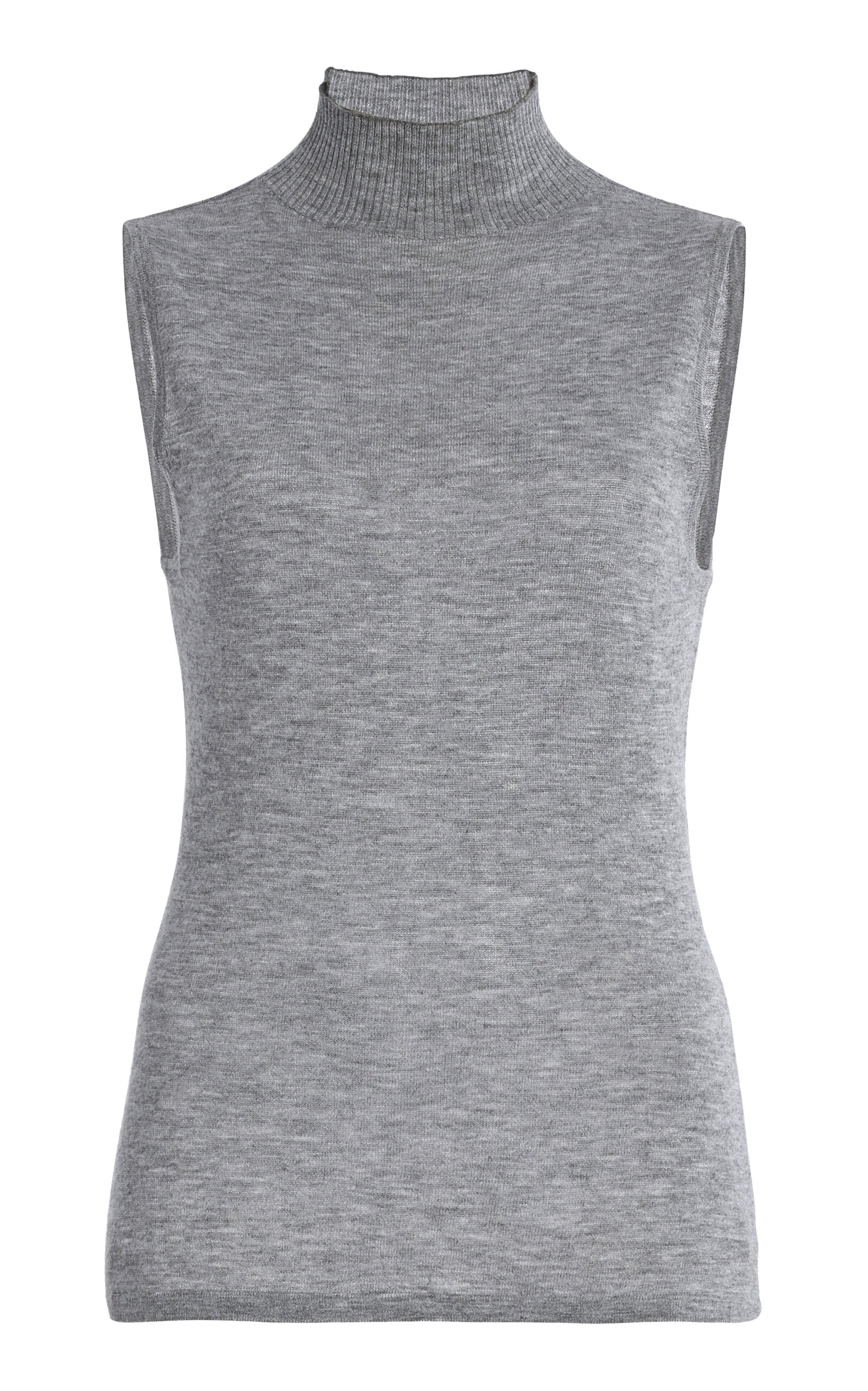 Merino Wool-Blend Turtleneck Top