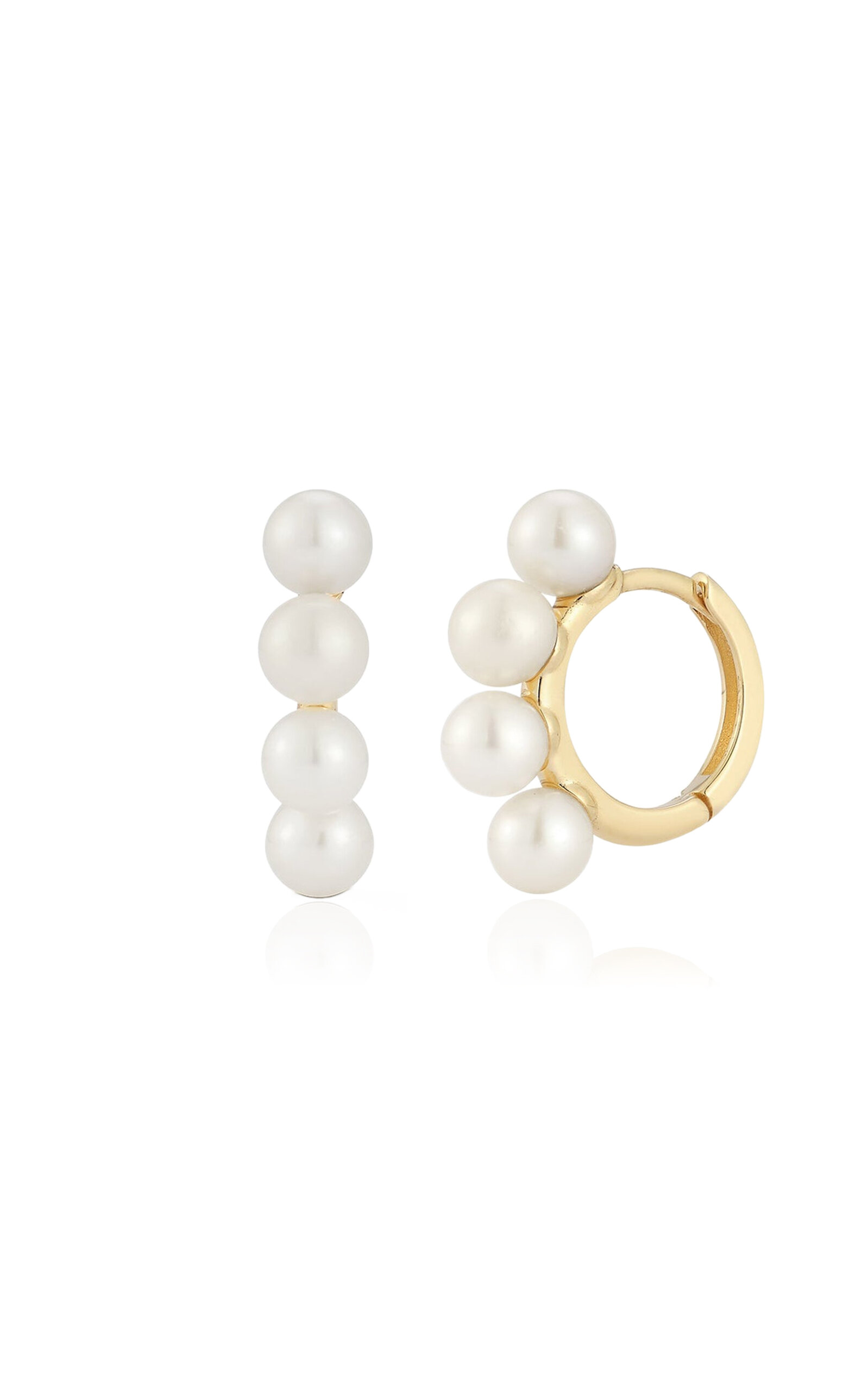 Shop Mateo 14k Yellow Gold Pearl Hoop Earrings