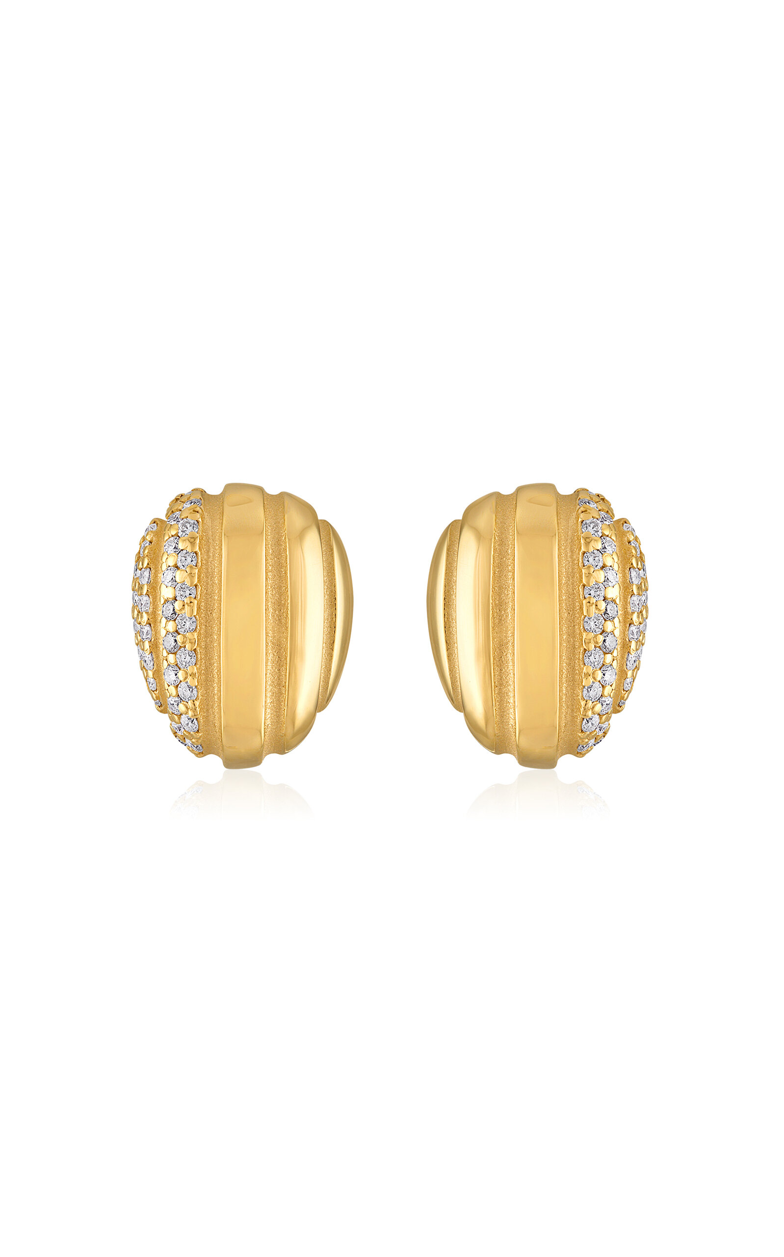 Shop Pamela Zamore Eos 18k Yellow Gold Diamond Earrings