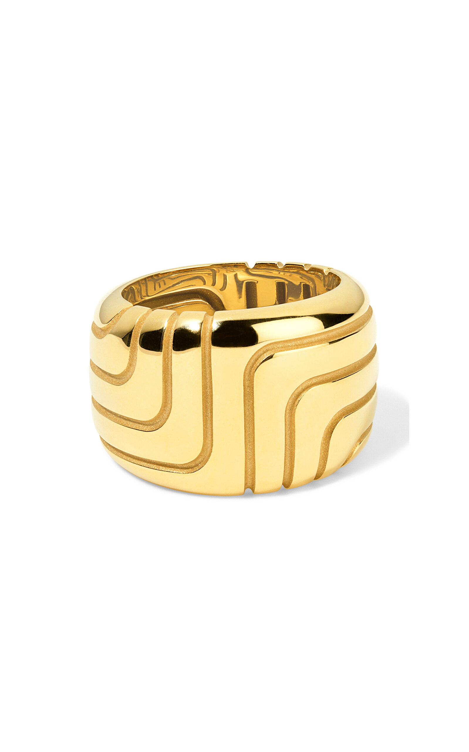 Shop Pamela Zamore Labyrinth Band In Gold