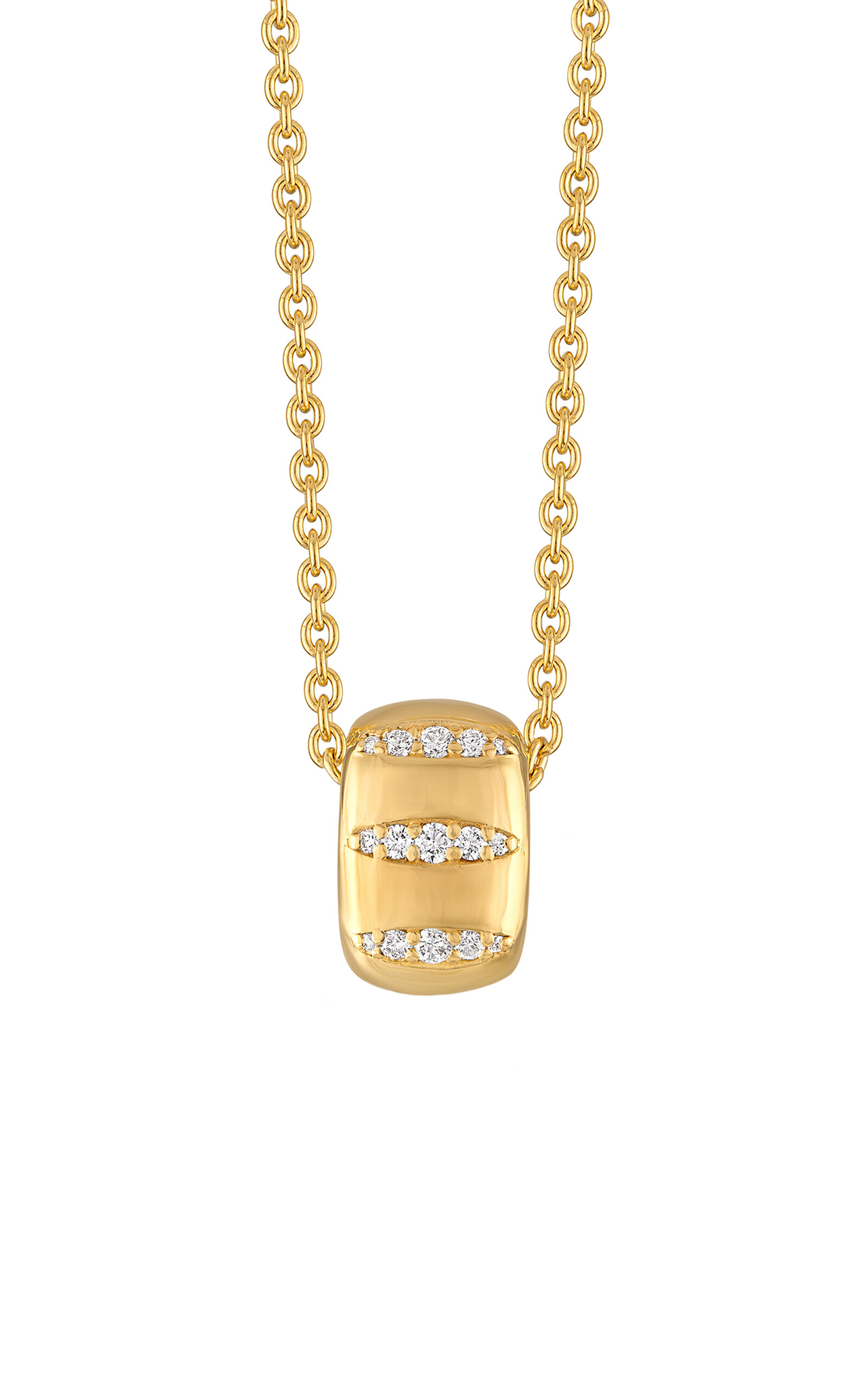 Shop Pamela Zamore Veda 18k Yellow Gold Diamond Ring Necklace