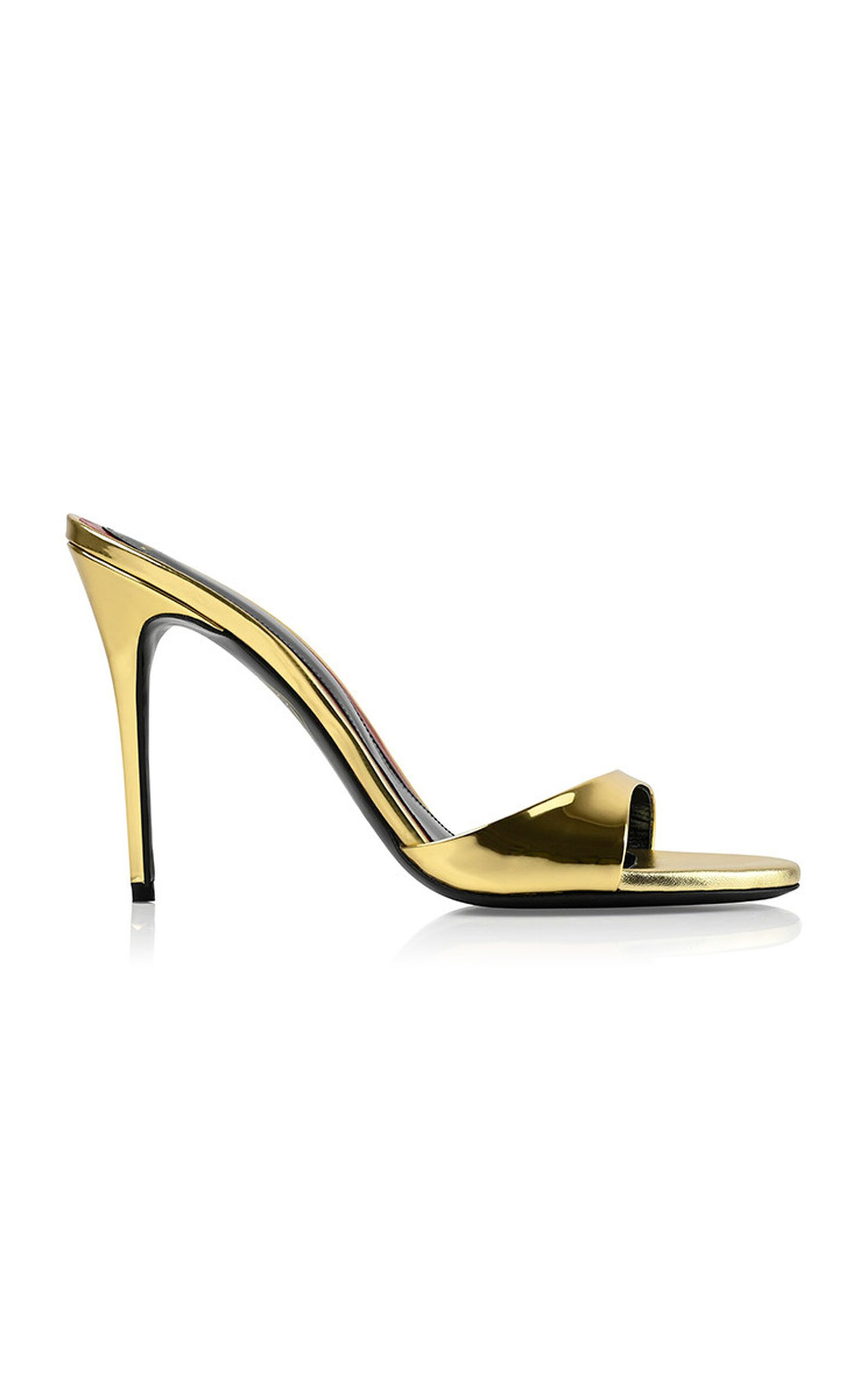 Shop Maison Ernest Lidylle Metallic Leather Mules In Gold