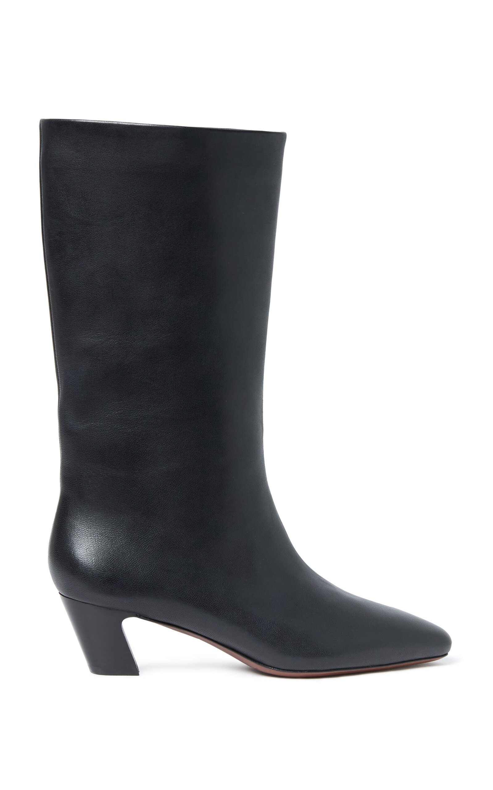 Shop Loeffler Randall Cleo Leather Calf Boots In Black