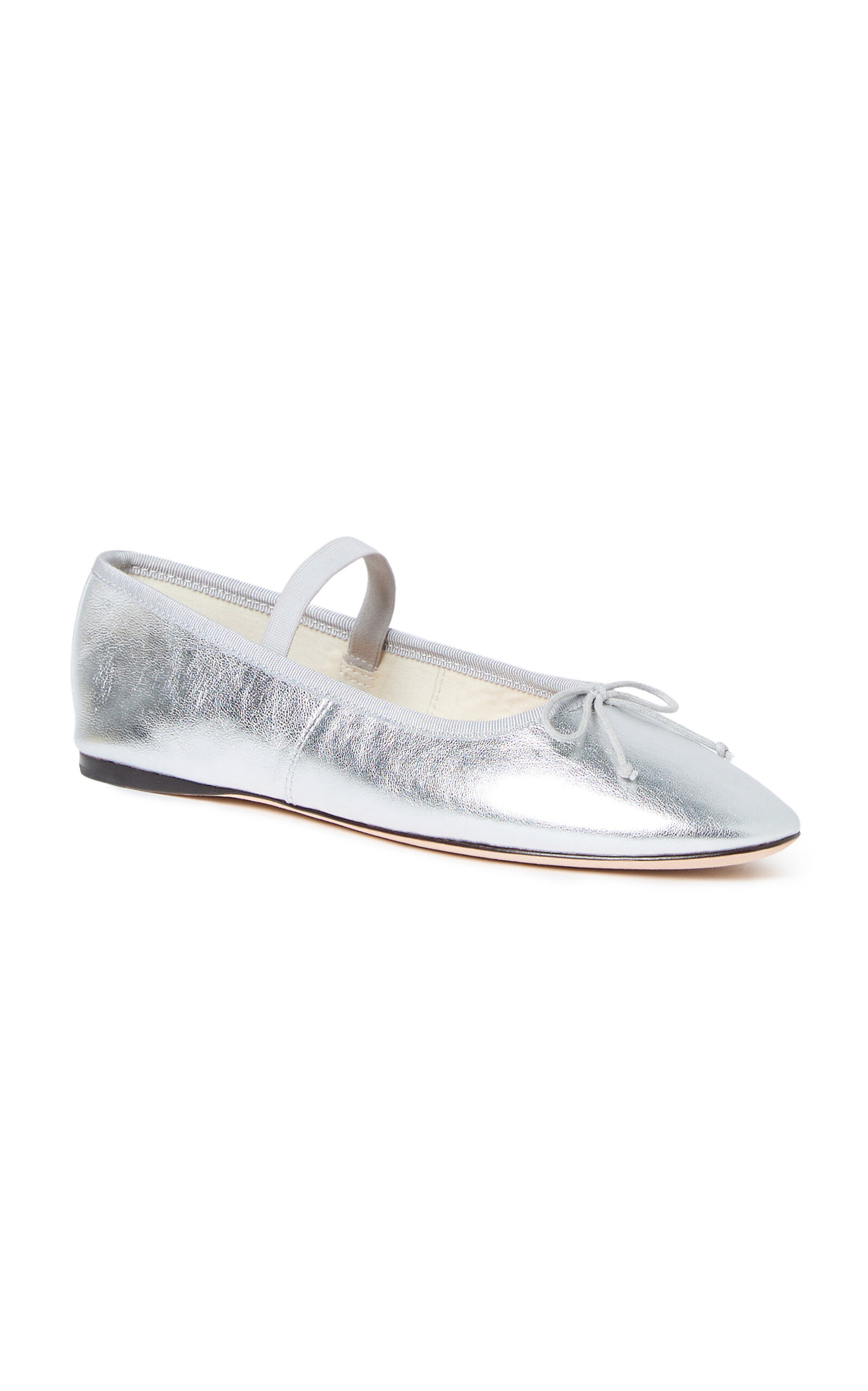 Leonie Metallic Leather Ballet Flats