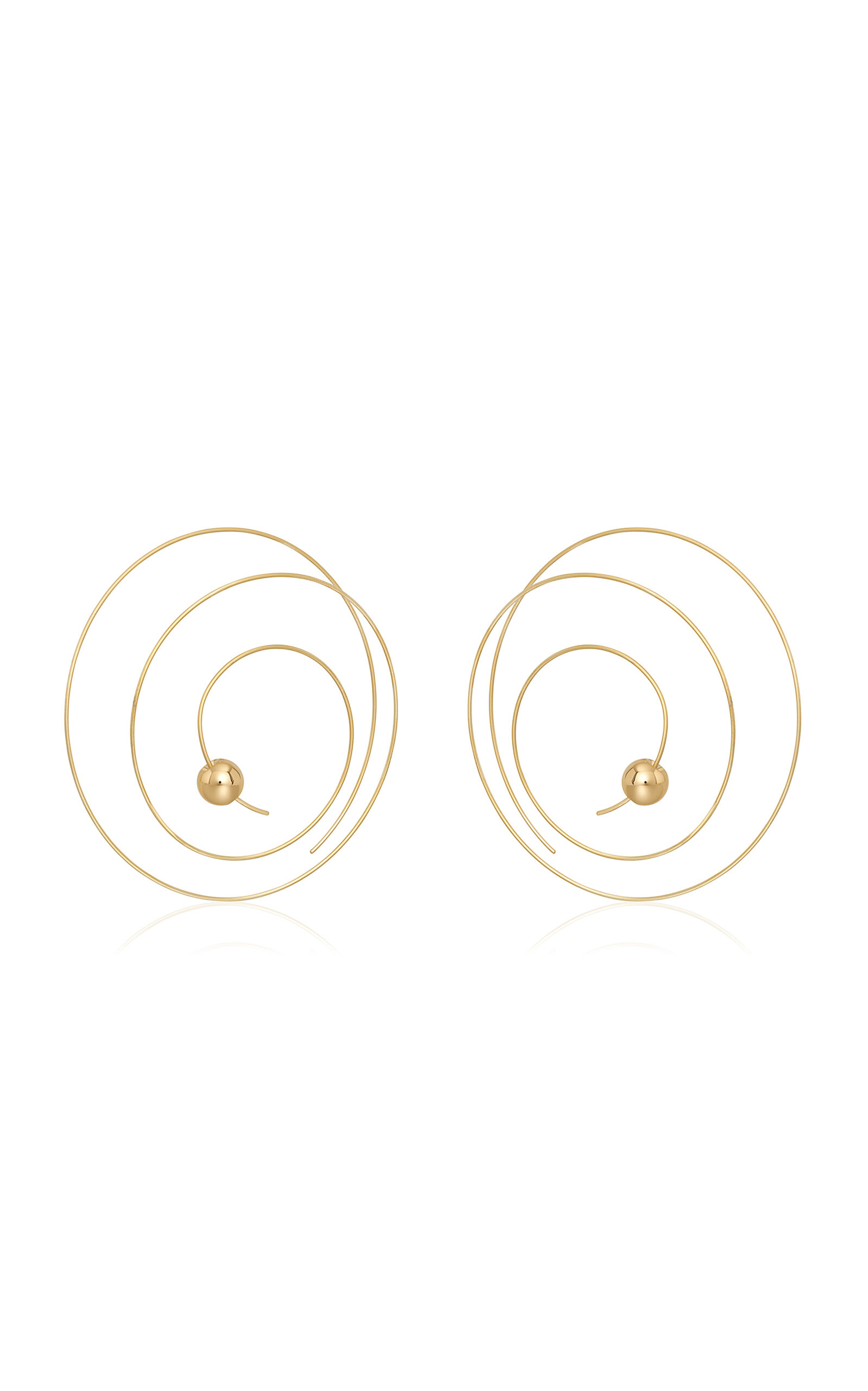 ALAÏA Thin Spiral Gold-Plated Earrings