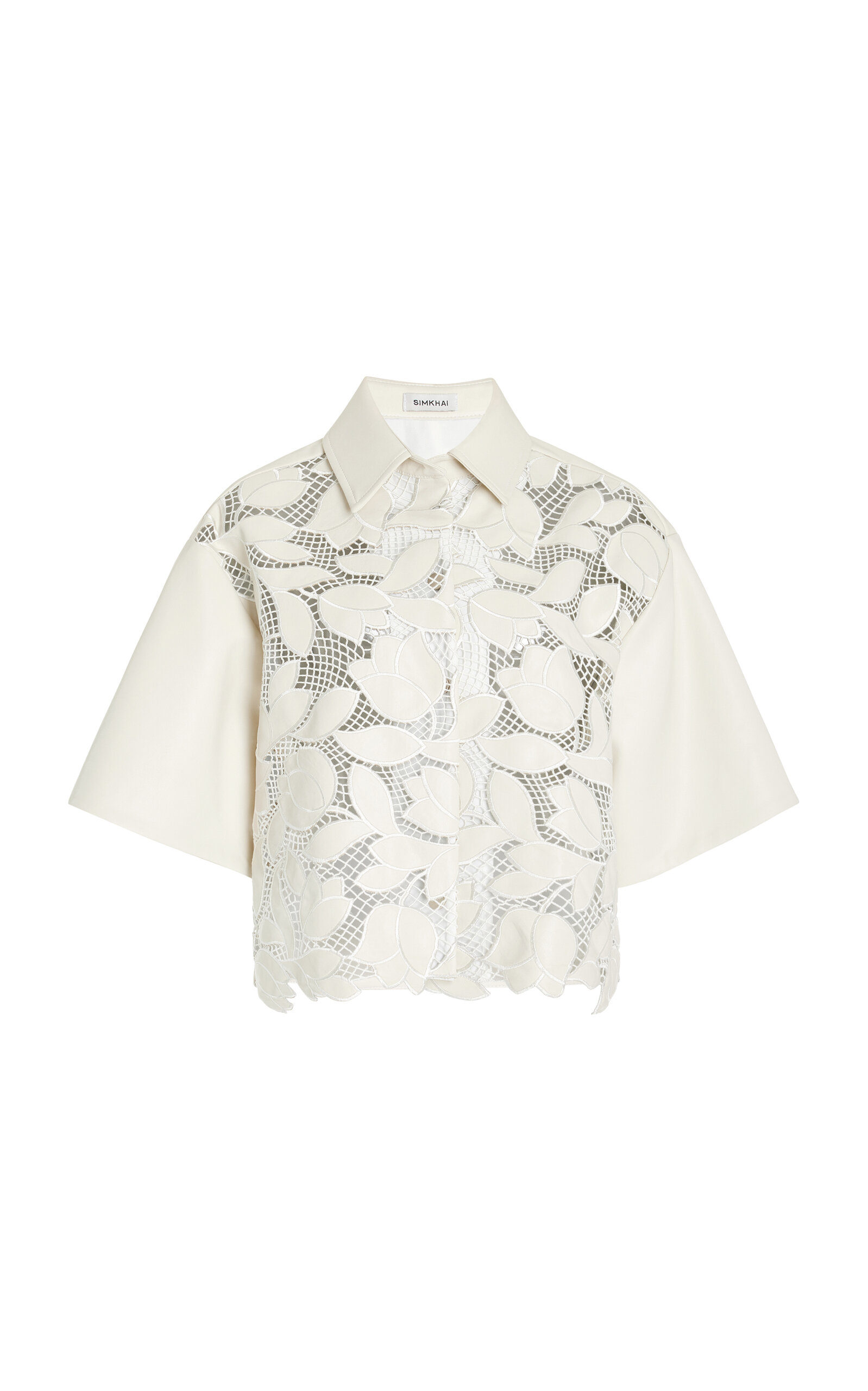 Robinson Embroidered Vegan Leather Shirt