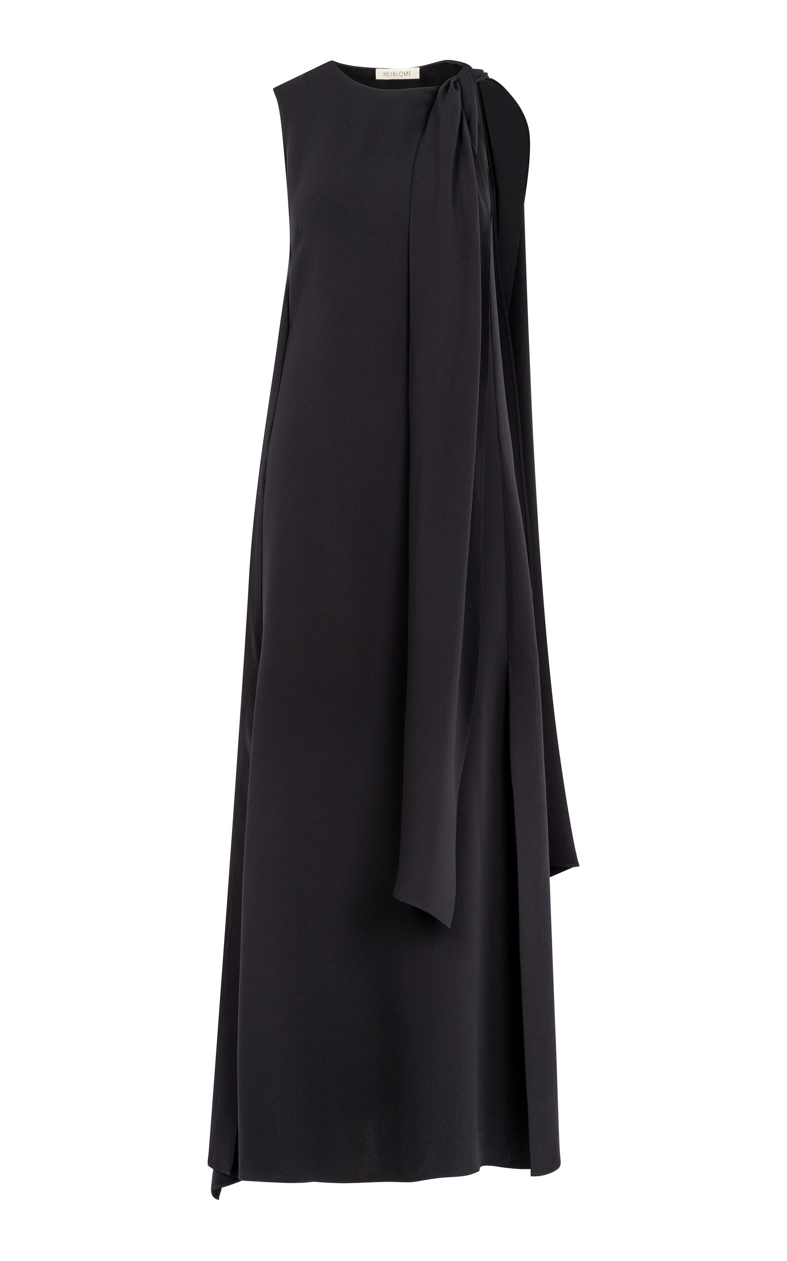 Coco Tie-Detailed Silk Maxi Dress