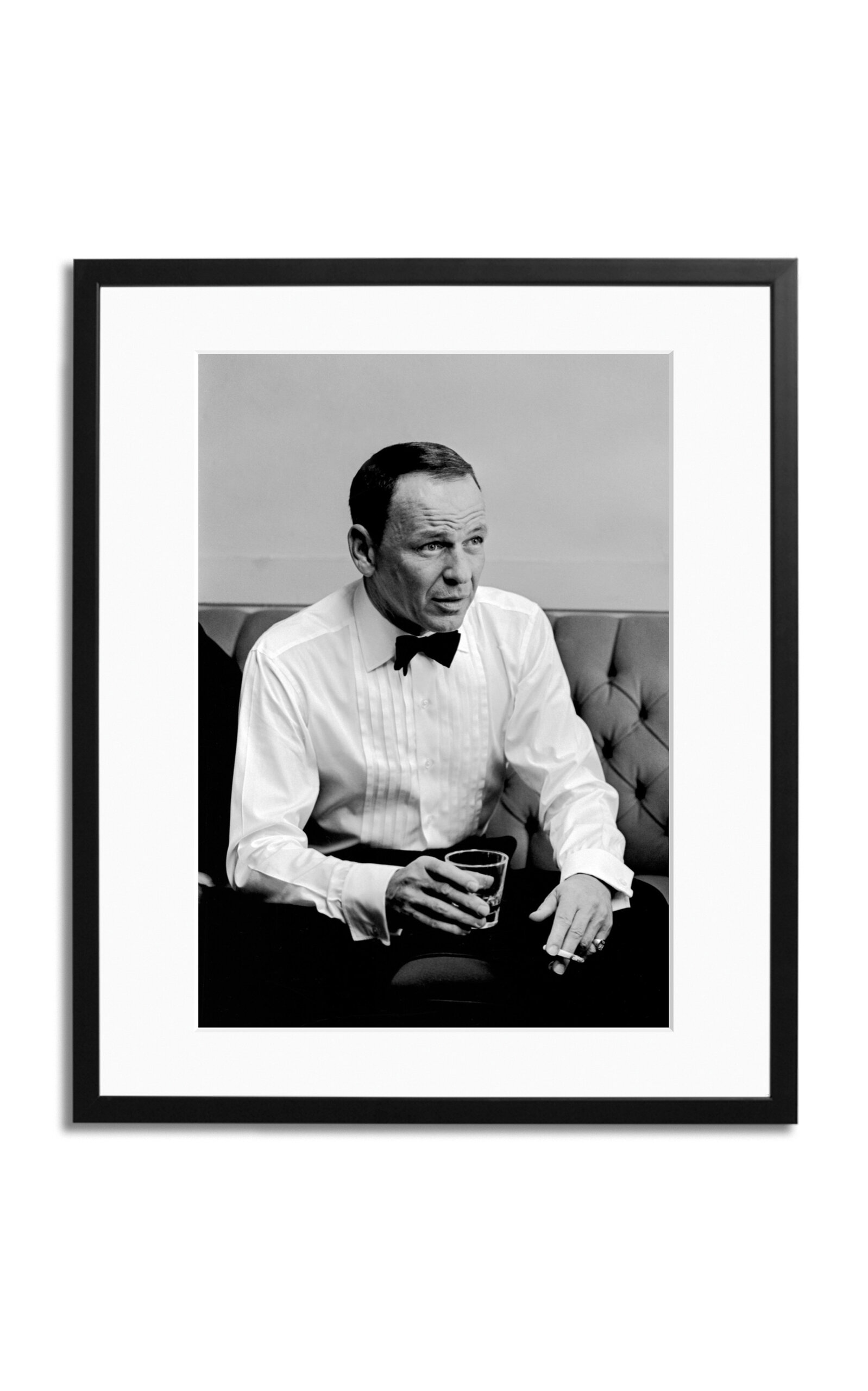 Shop Sonic Editions Sinatra Getting A Drink Framed Photography Print In Black