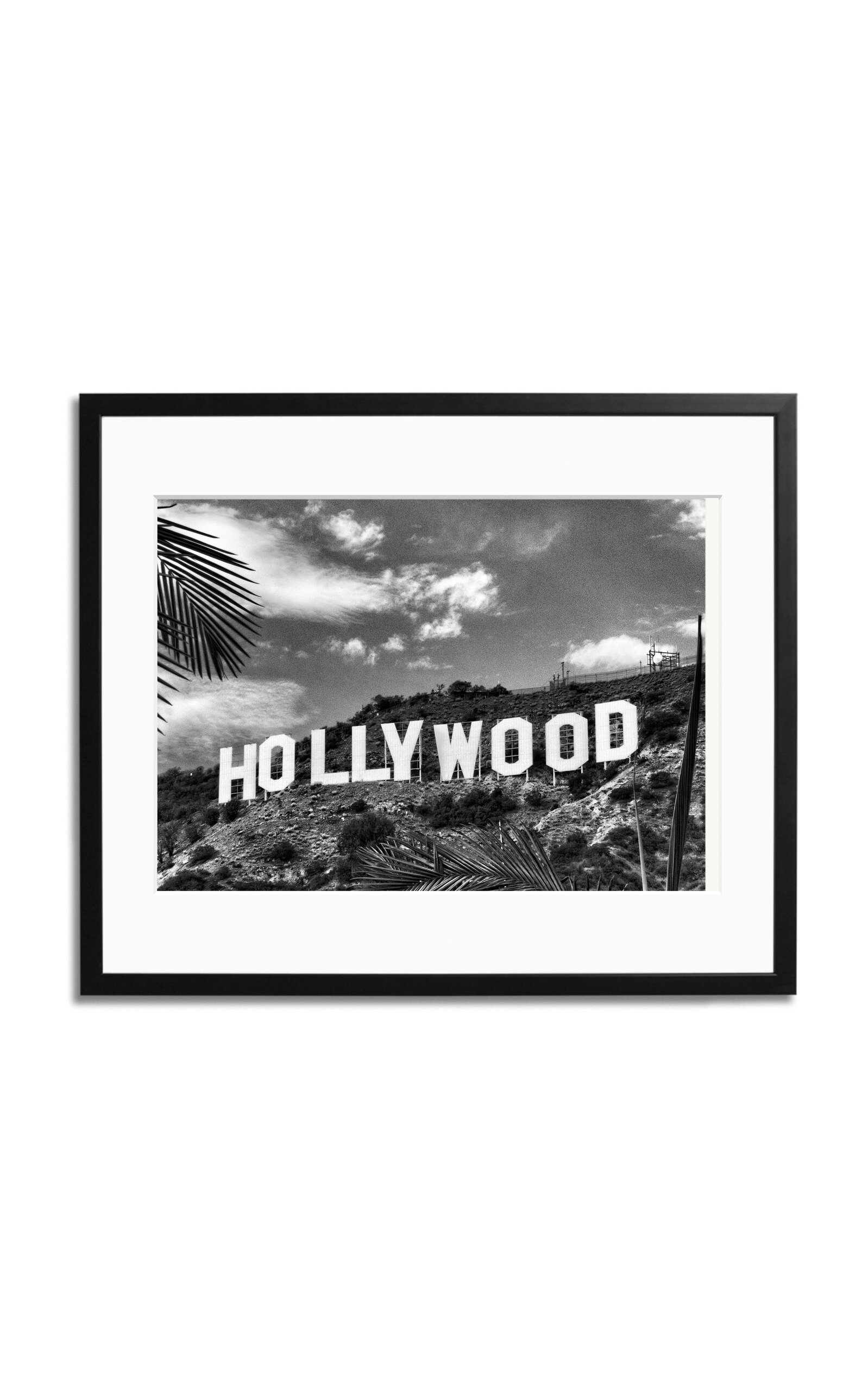 Shop Sonic Editions Hollywood Sign; 2015 Framed Photography Print In Black