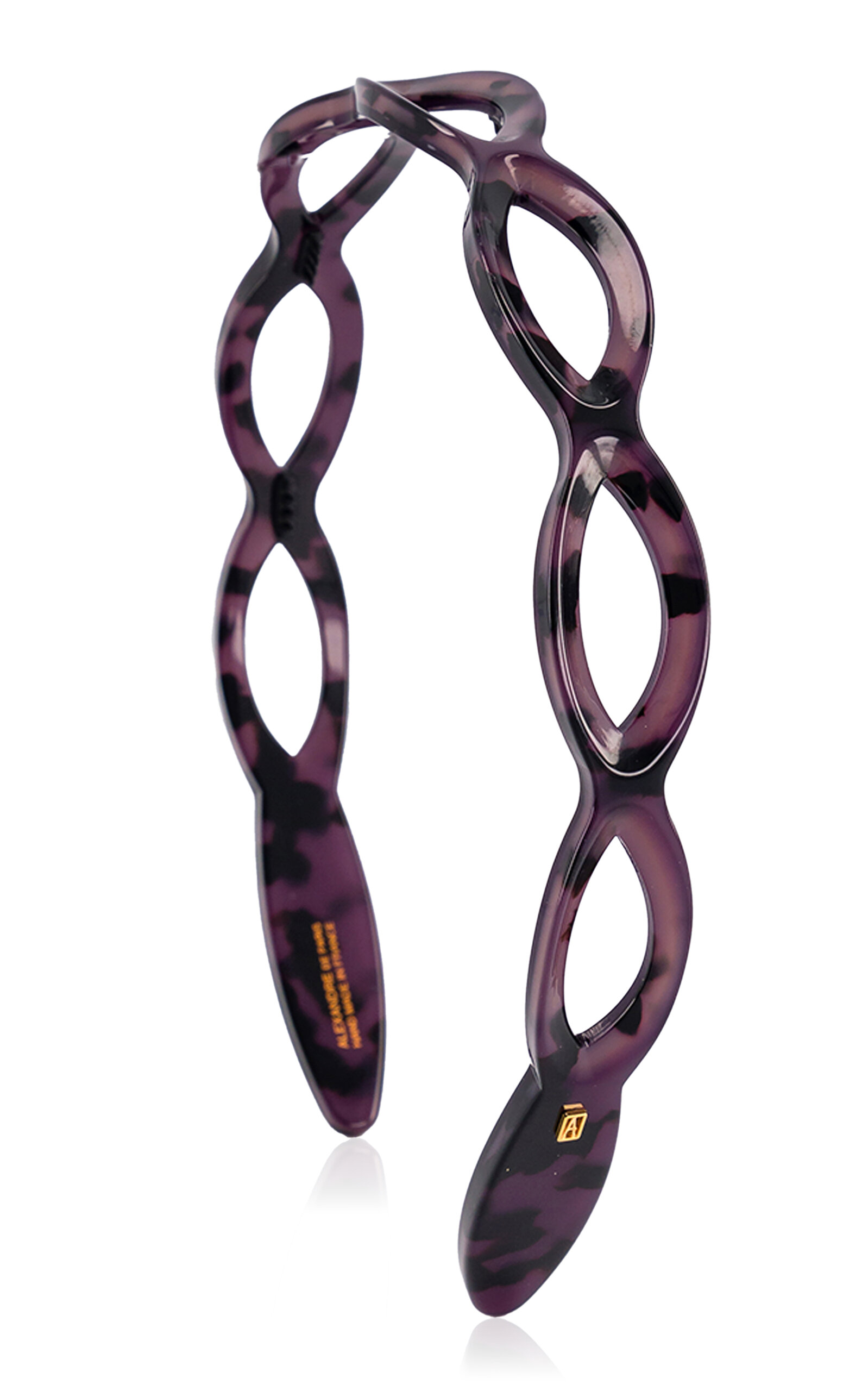 Shop Alexandre De Paris Acetate Headband In Purple