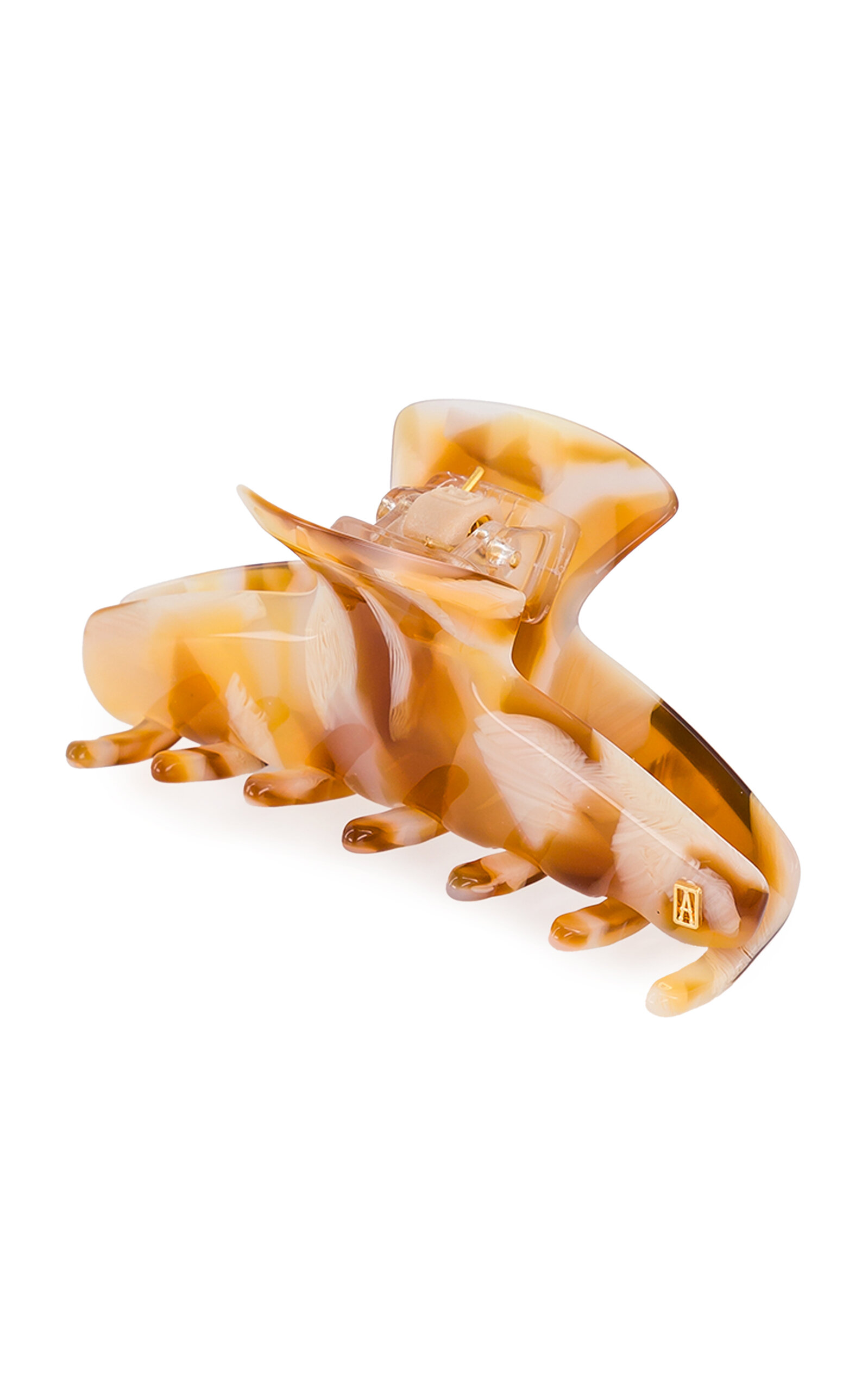 Shop Alexandre De Paris Acetate Hair Clip In Orange