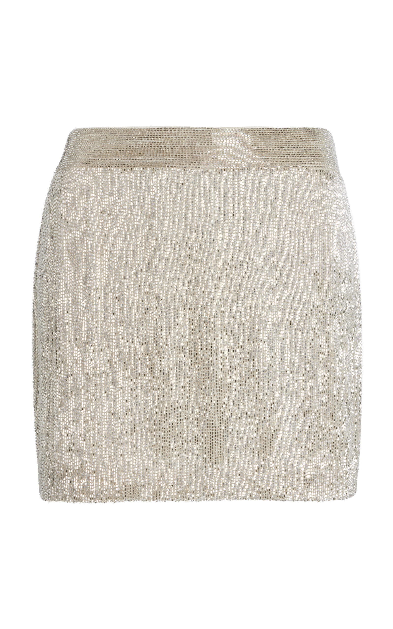 Minnie Beaded Silk Mini Skirt