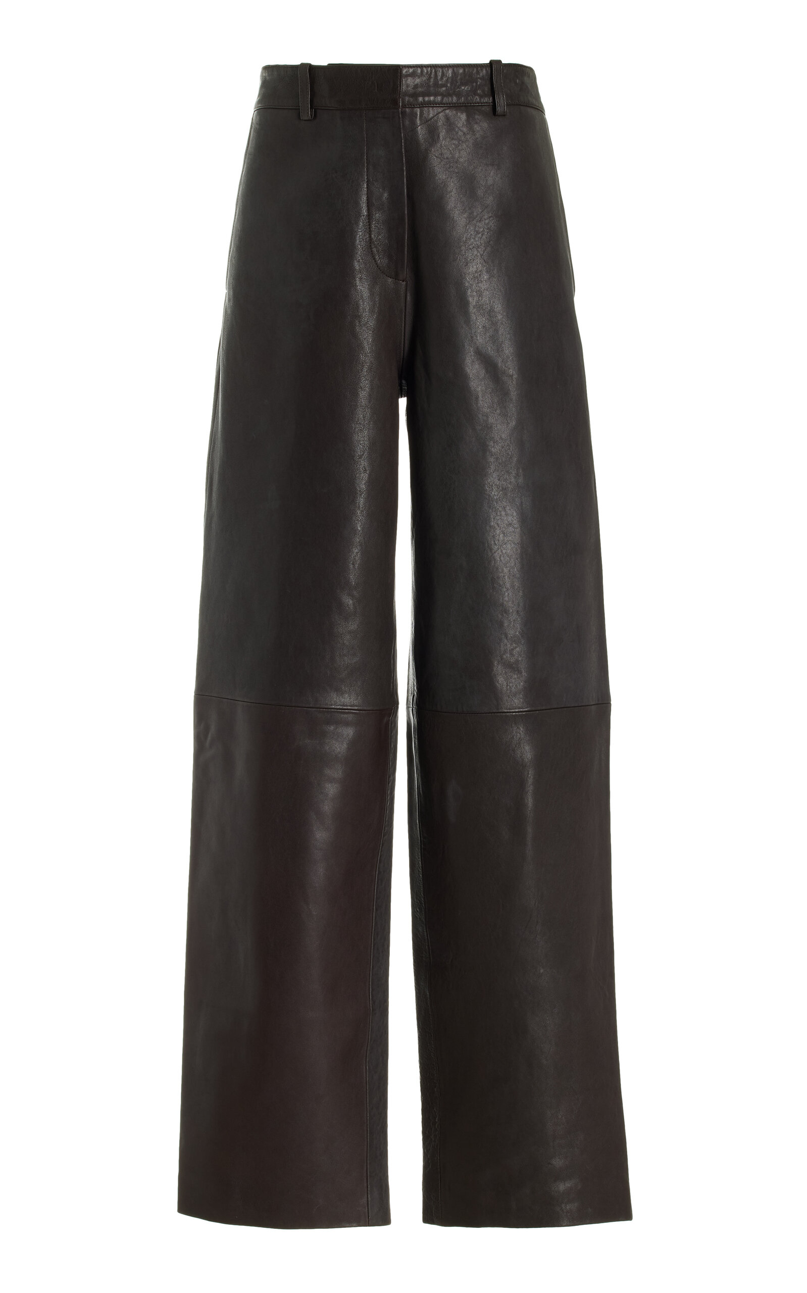 Leather Wide-Leg Pants