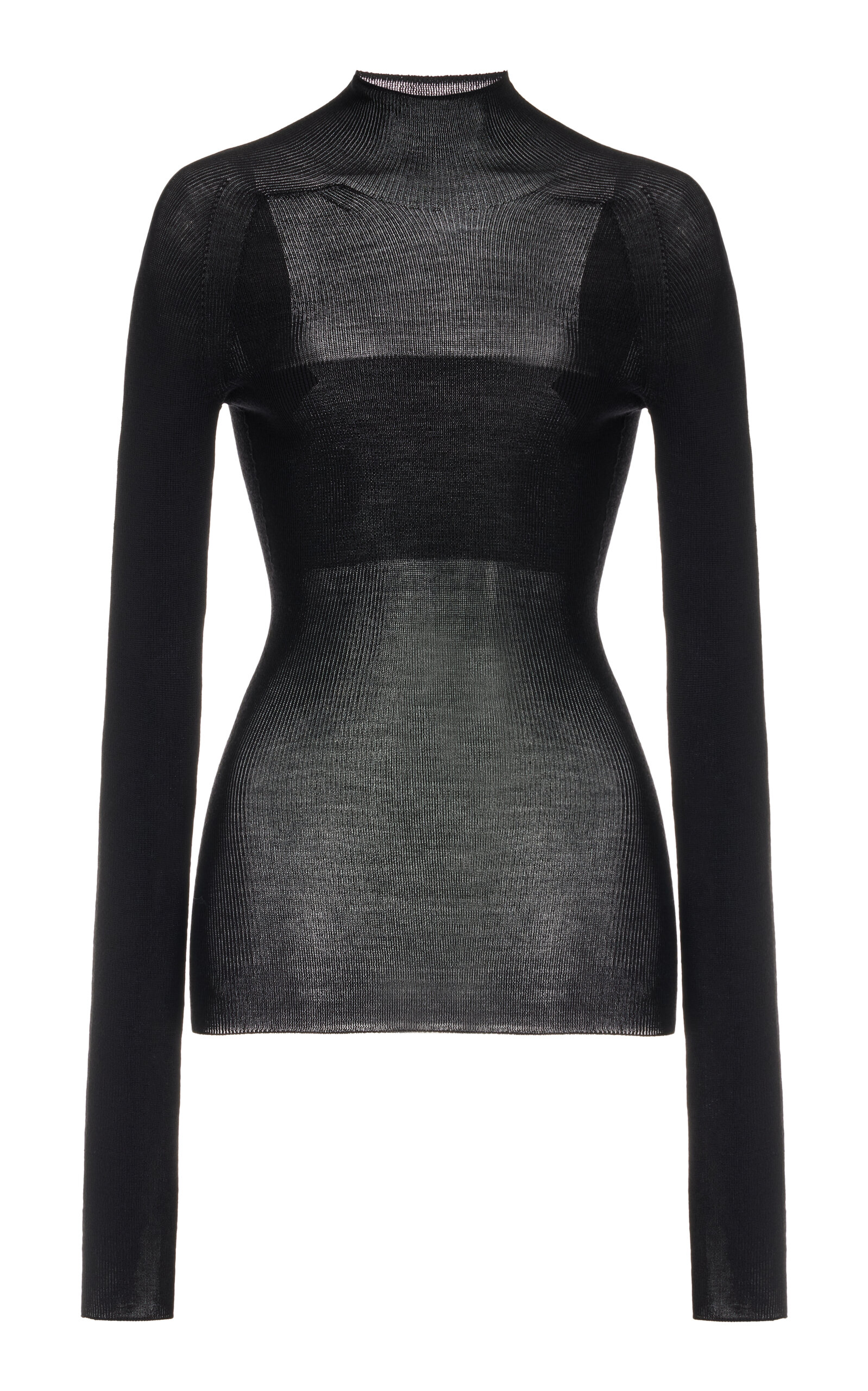 Shop Versace Knit Wool Top In Black