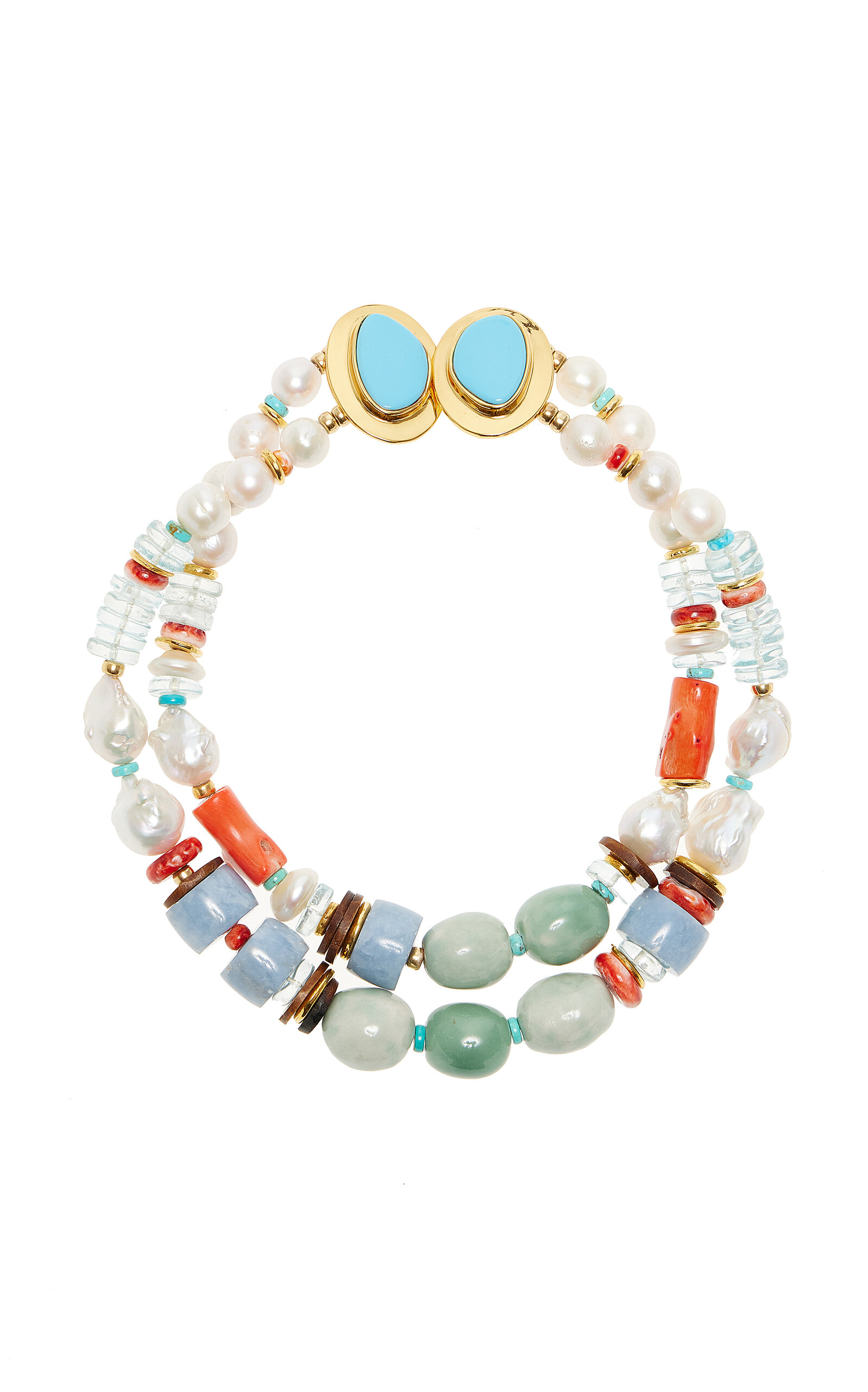 Ariel Gold-Plated Multi-Stone Necklace