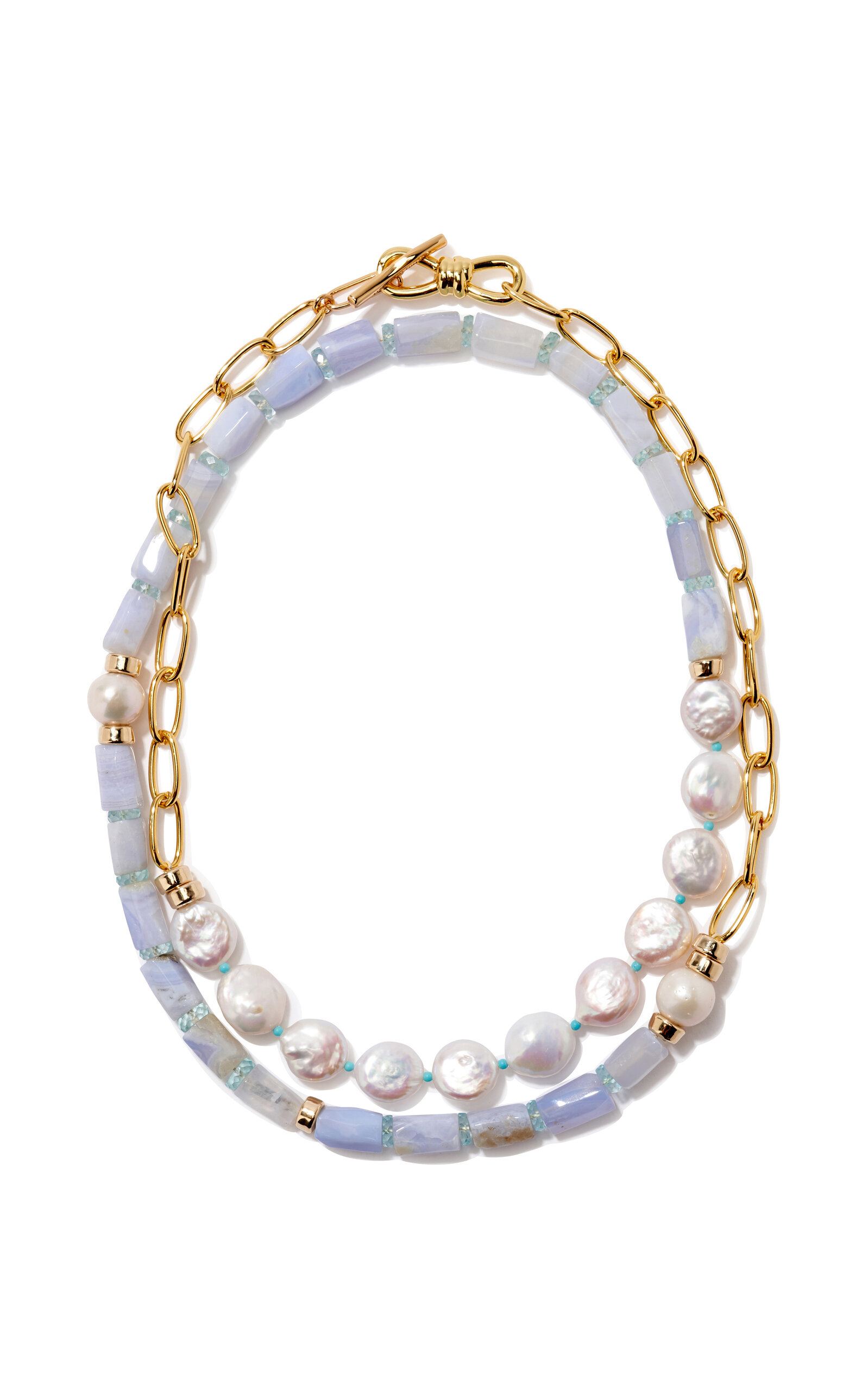 Shop Lizzie Fortunato Porto Covo Necklace In Blue