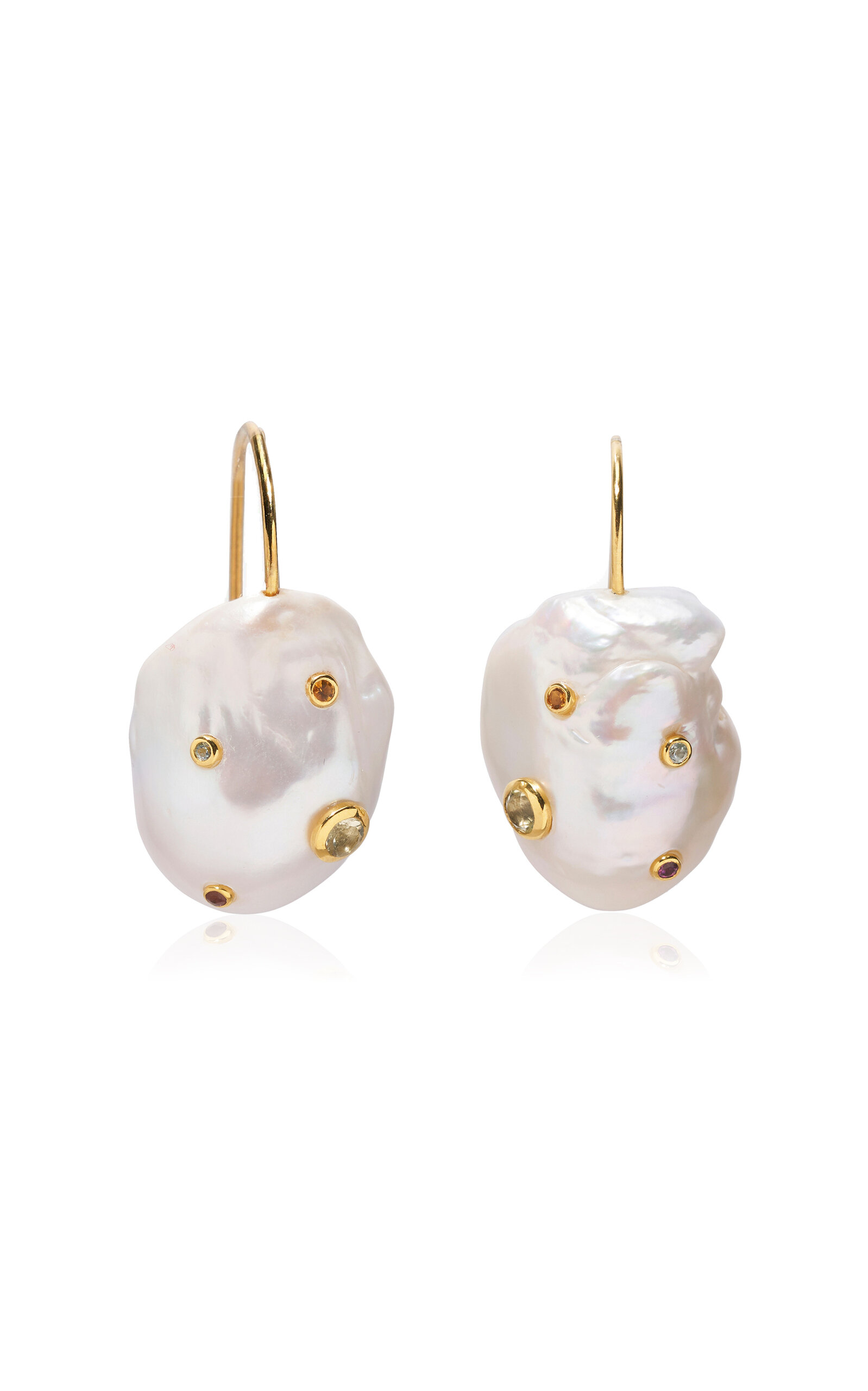 Shop Lizzie Fortunato Eros Earrings In White