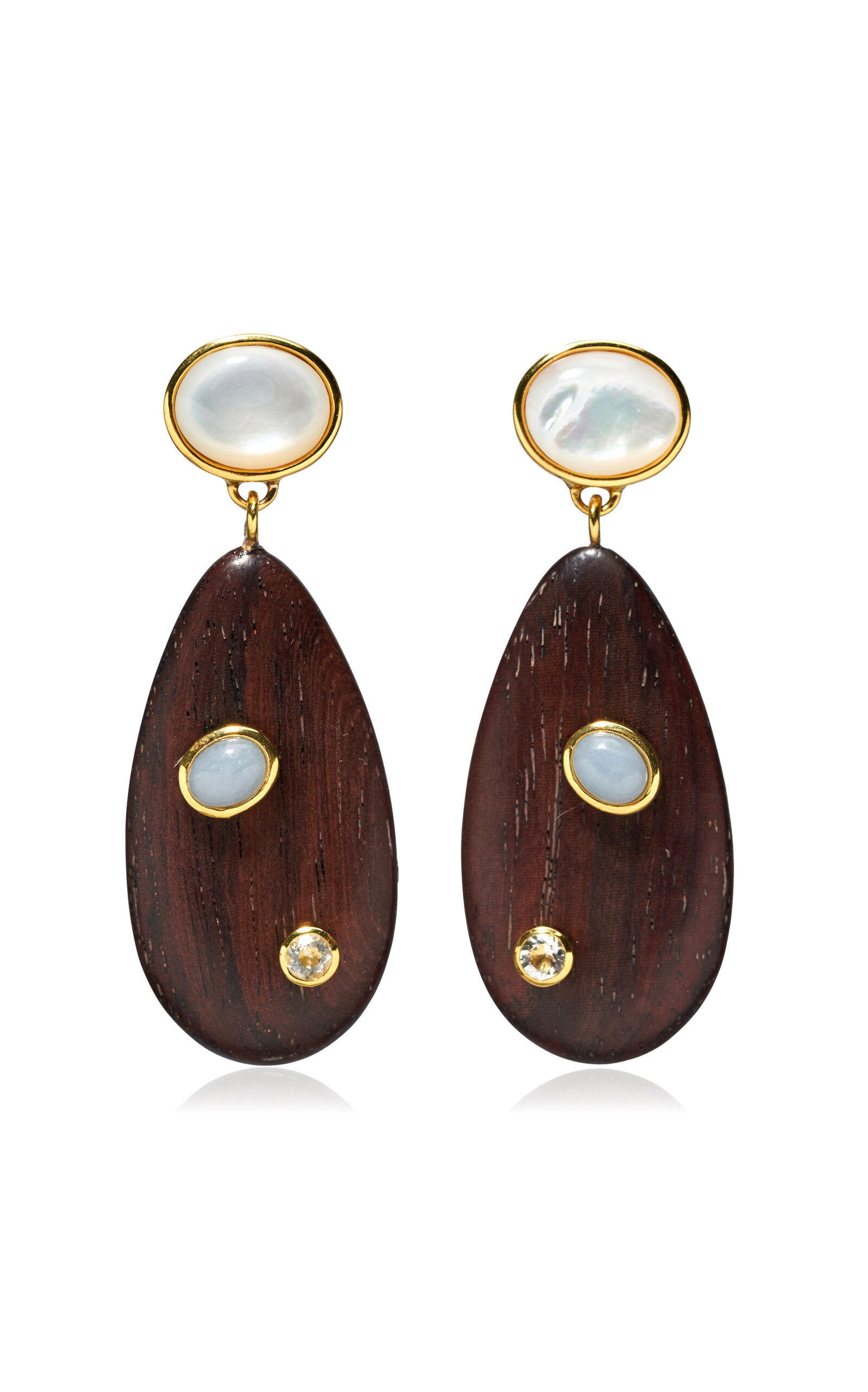 Shop Lizzie Fortunato Tamarind Drop Earrings In Brown