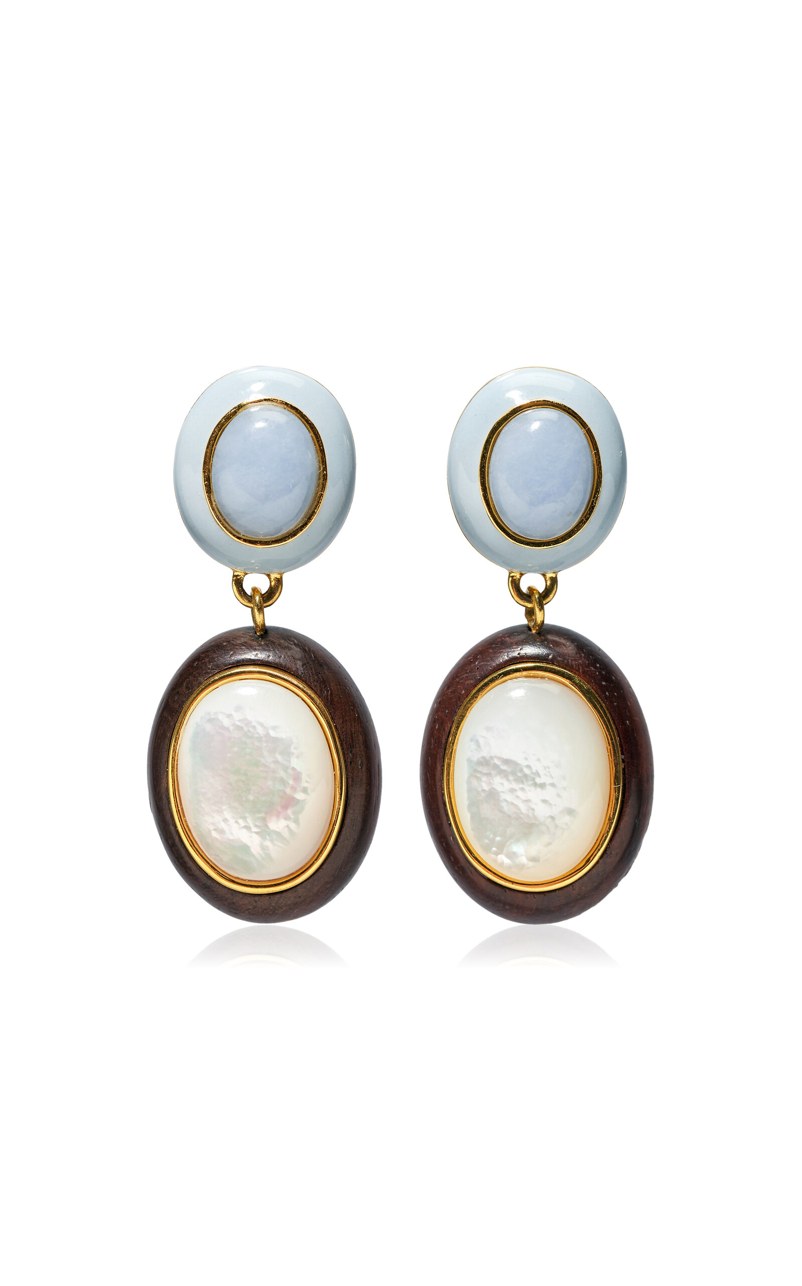 Papaya Gold-Plated Multi-Stone Earrings