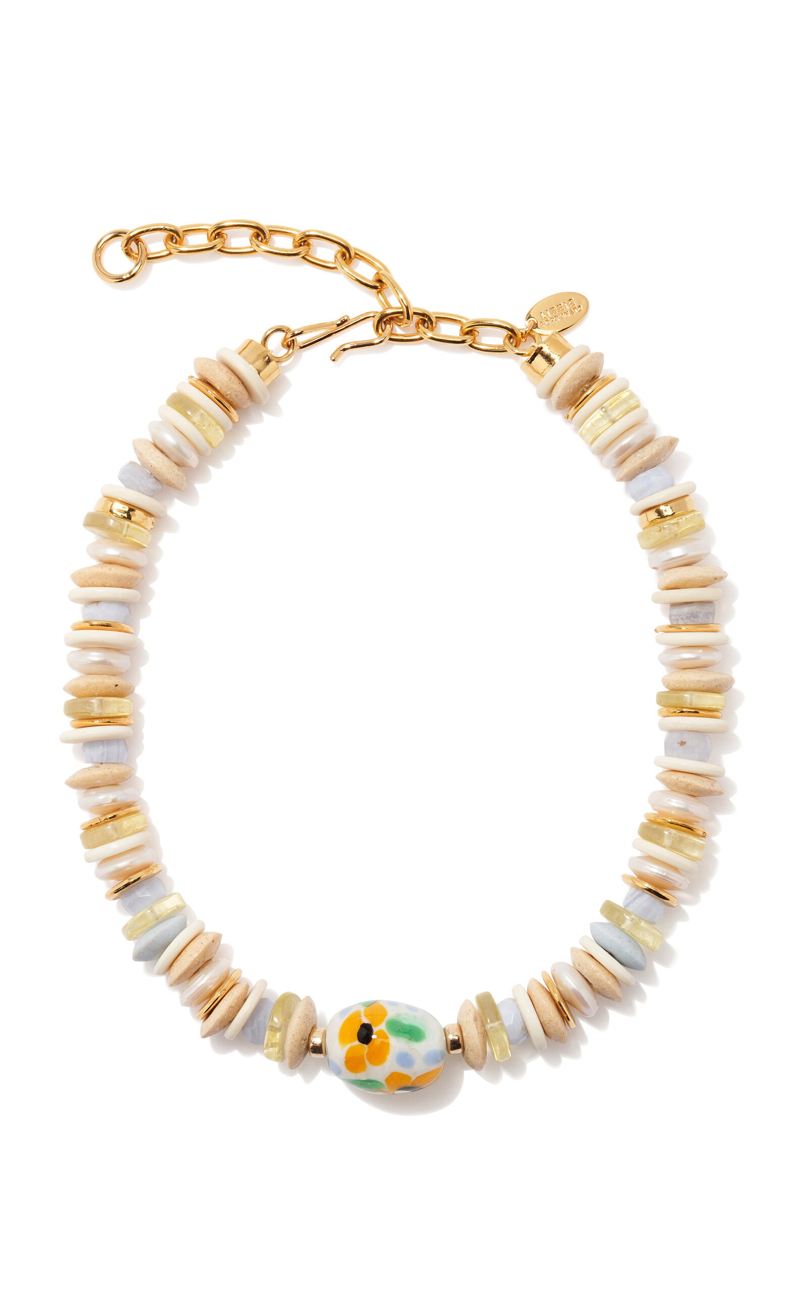 Kado Collar Gold-Plated Multi-Stone Necklace