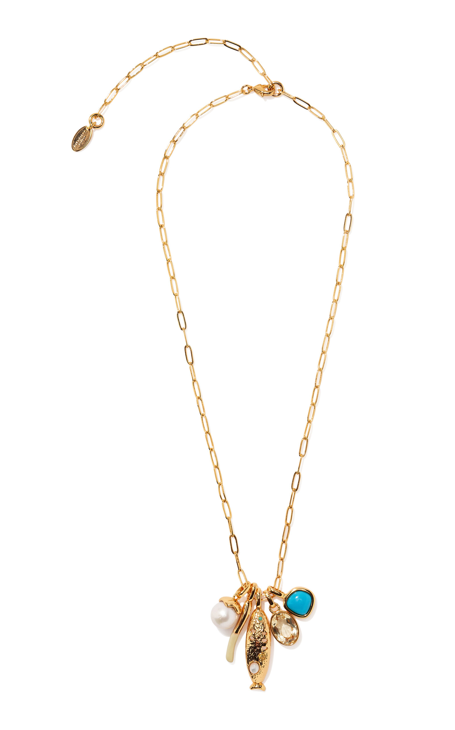 Sardina Gold-Plated Multi-Stone Necklace