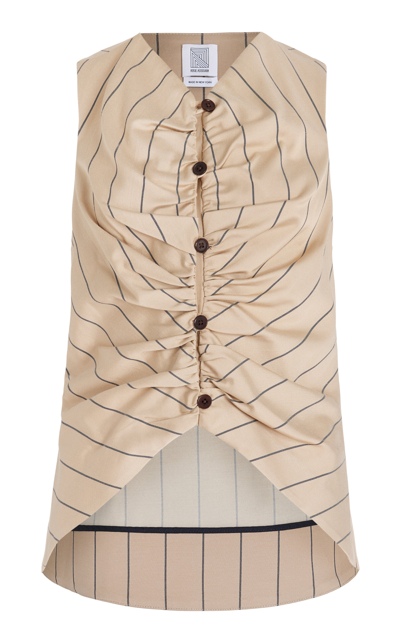 Shop Rosie Assoulin All Buttoned Up Vest In Neutral