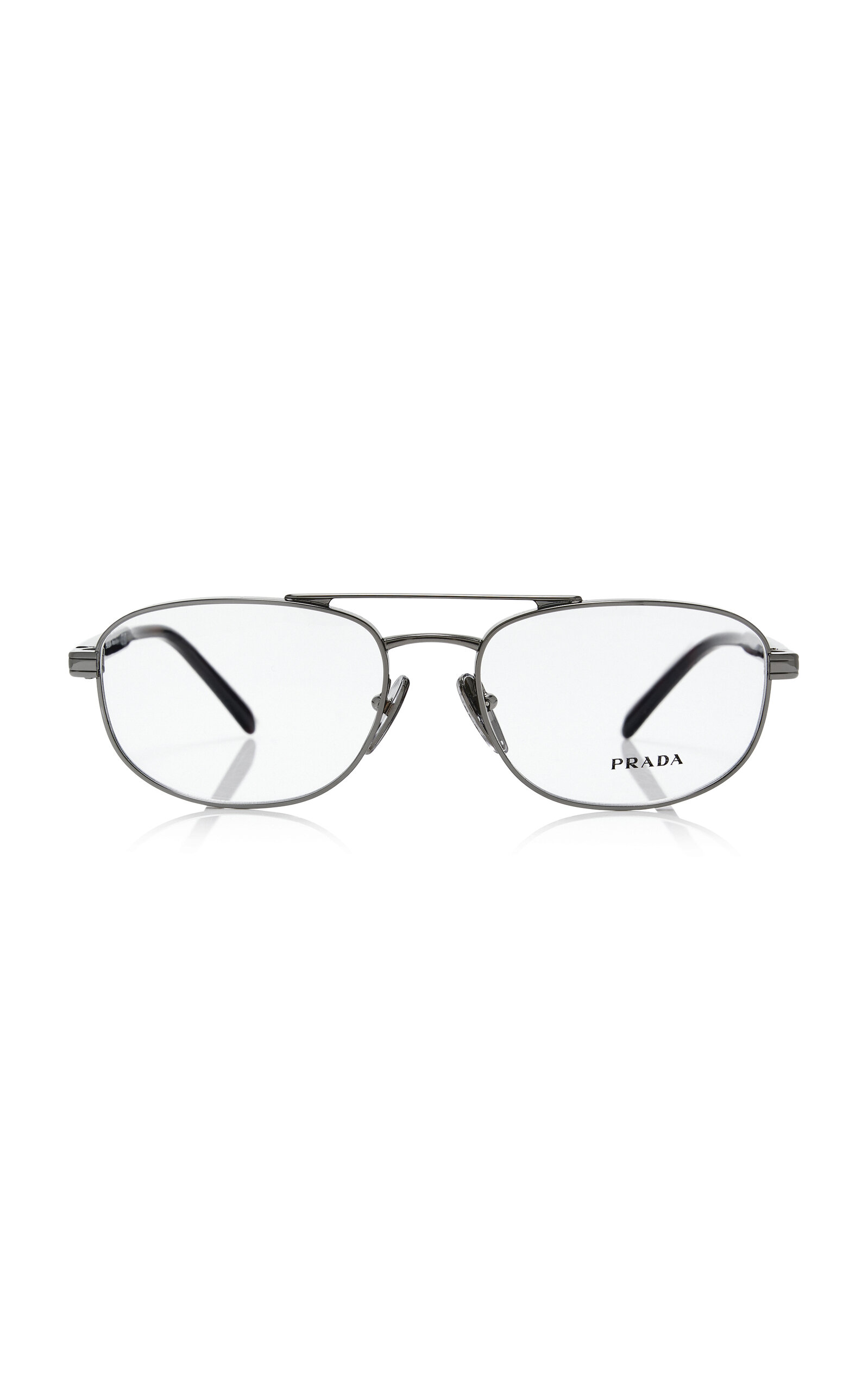 Oval-Frame Steel Glasses