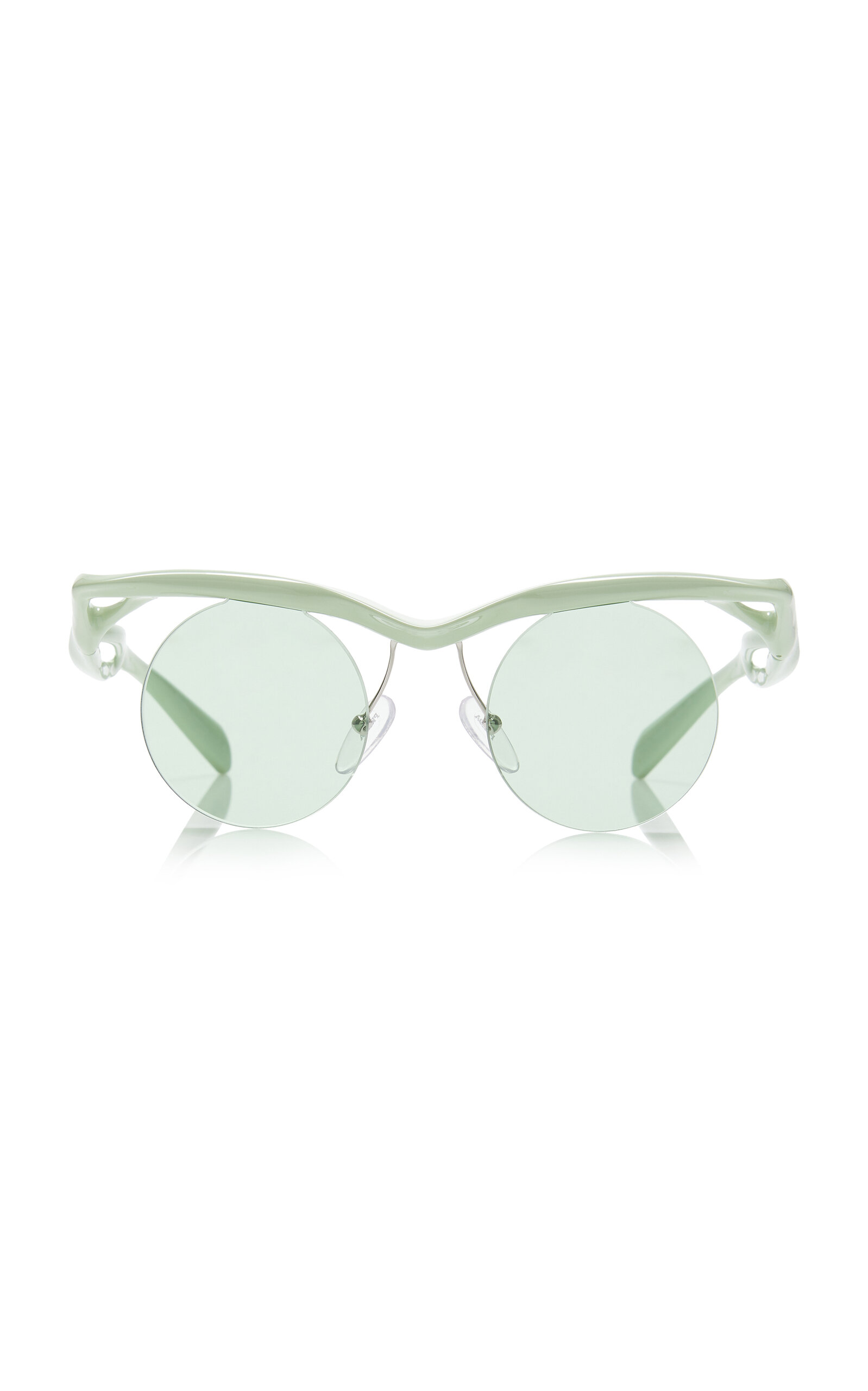 Oval-Frame Plastic Sunglasses