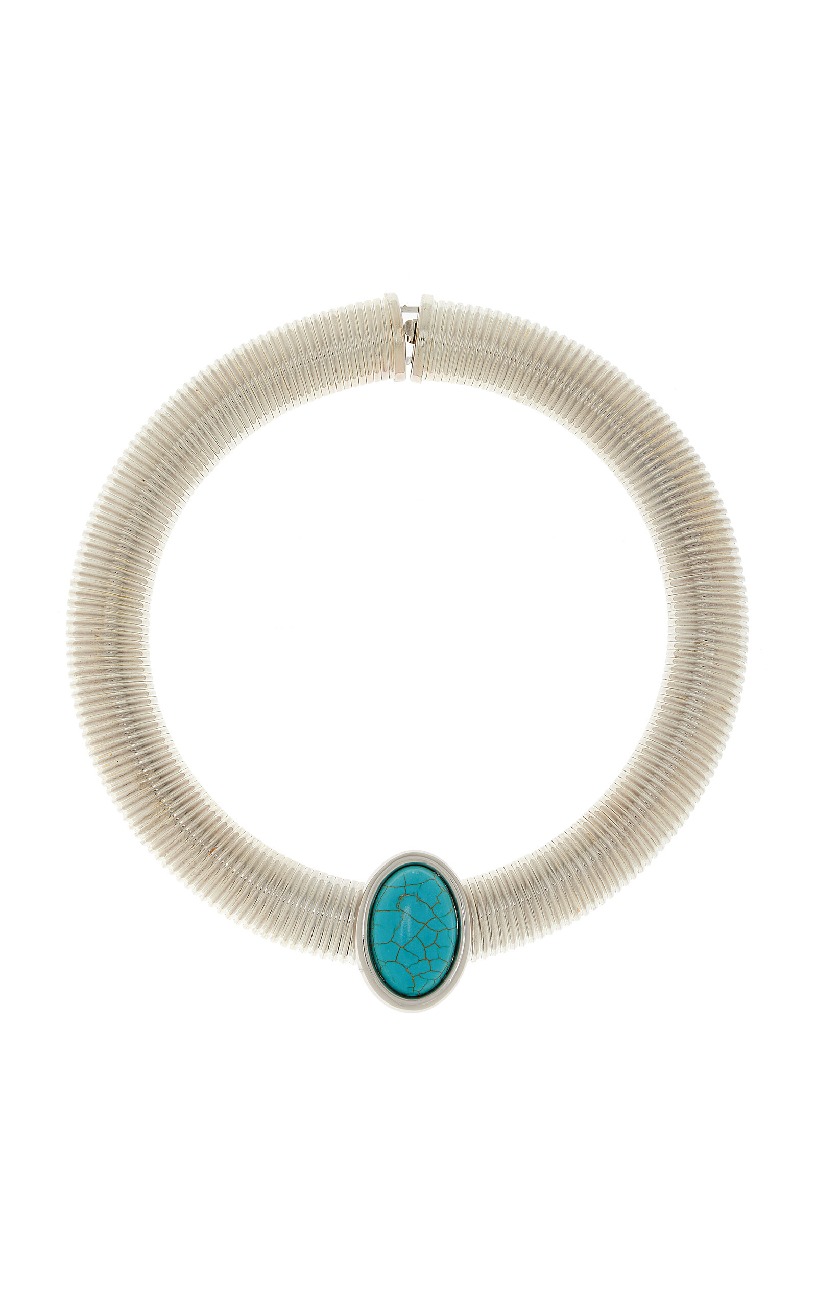 Exclusive Opyum Turquoise Rhodium-Plated Necklace