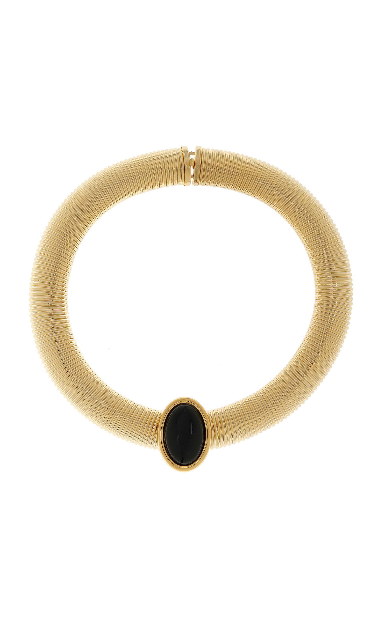 Opyum 14K Yellow Gold Onyx Necklace