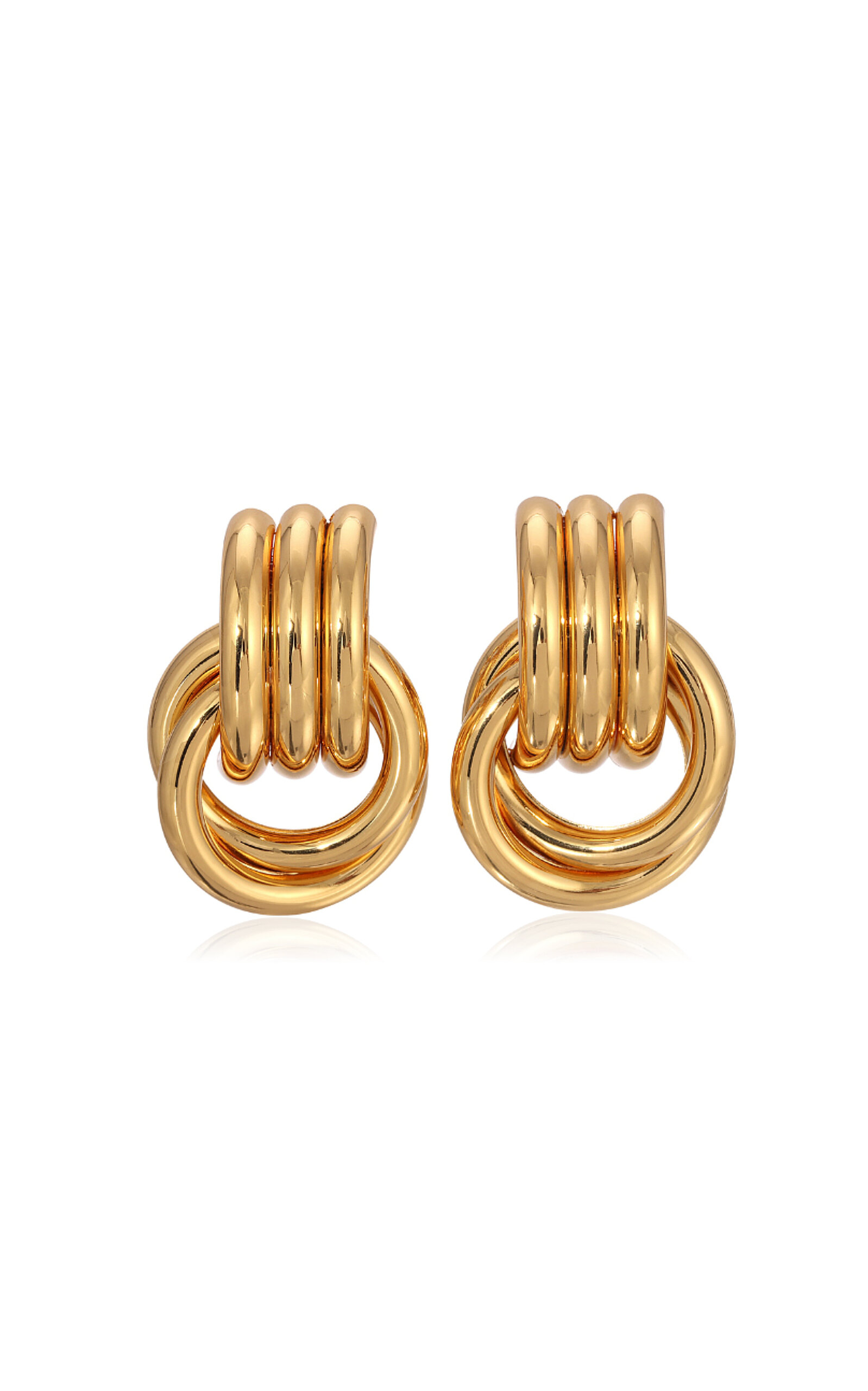 Double Knot Gold-Plated Earrings