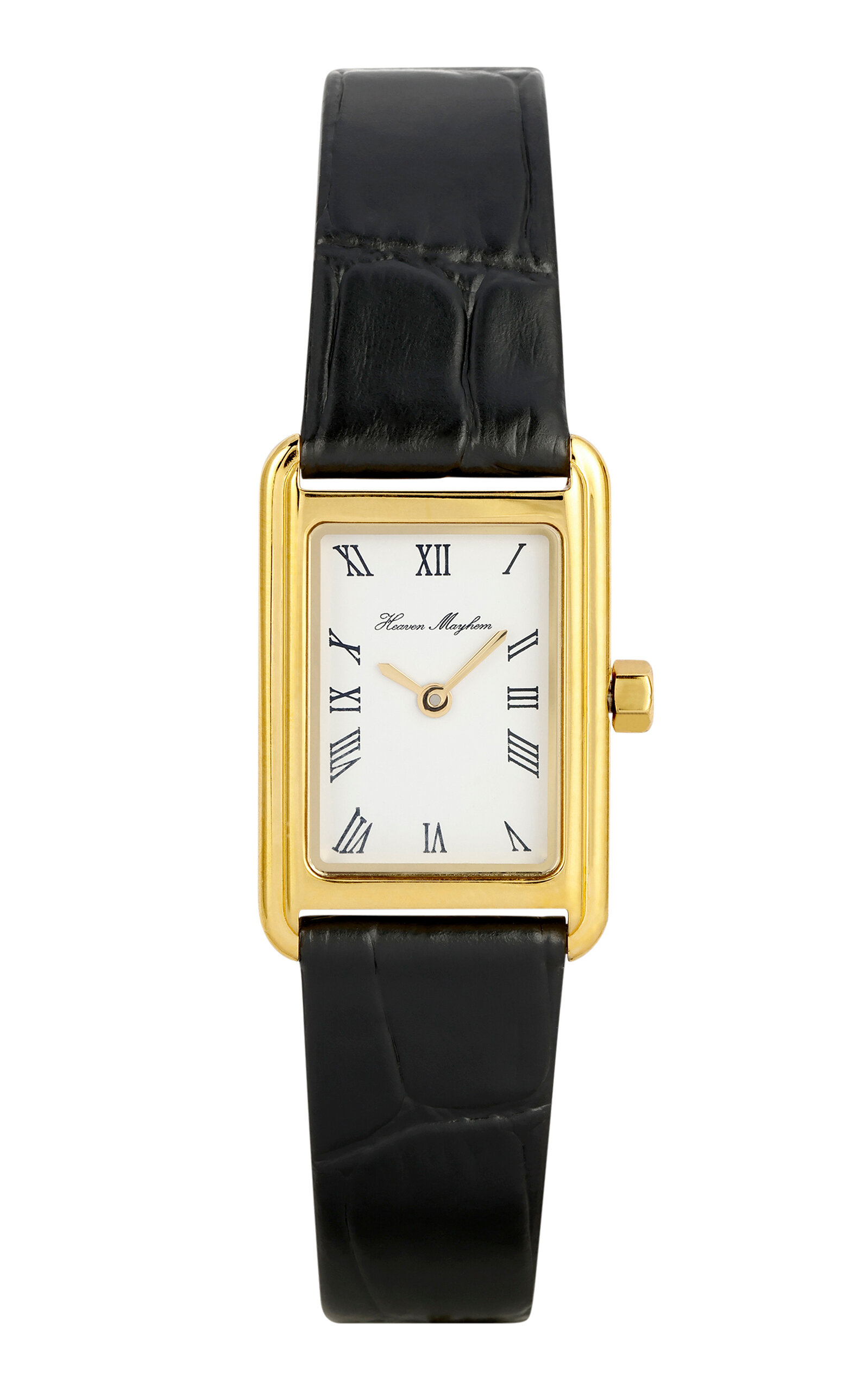 Icon Gold-Plated Stainless Steel Leather Watch