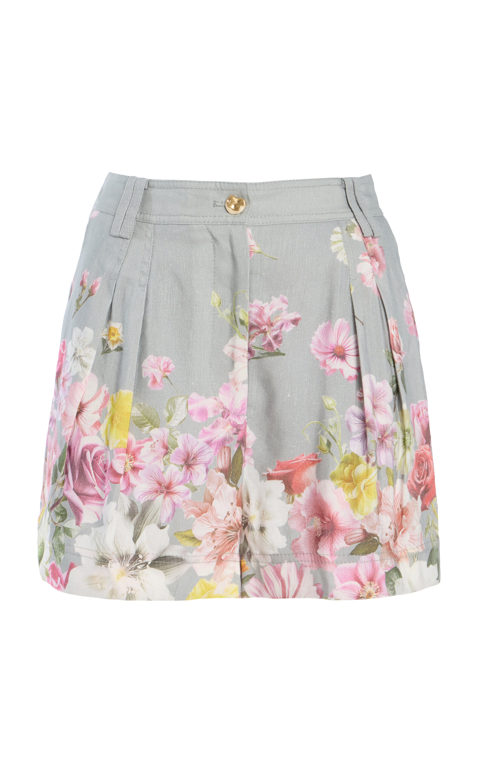 Romantica Floral-Print Linen-Blend Shorts