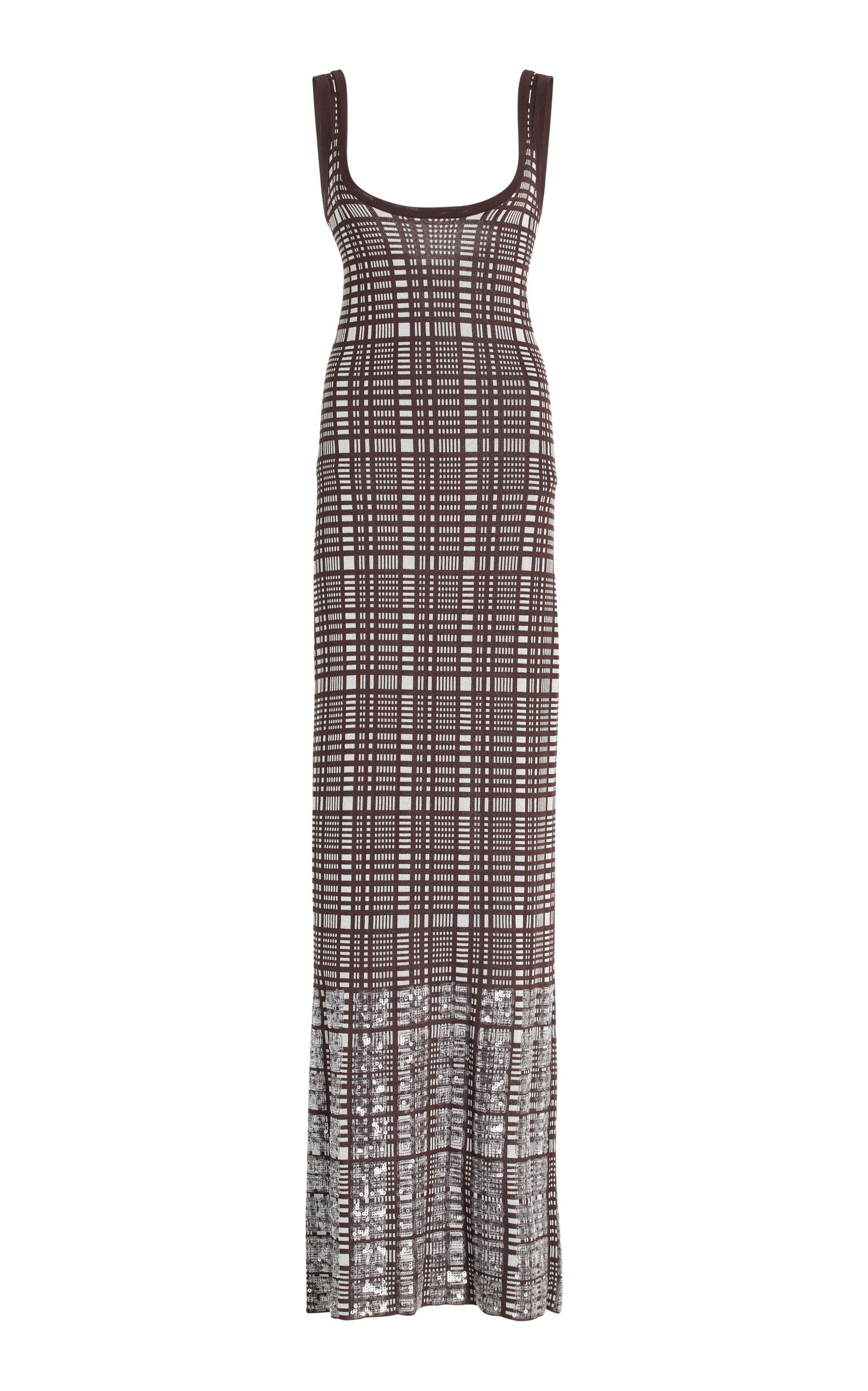 Jacqueline Sequined Knit Jacquard Maxi Dress