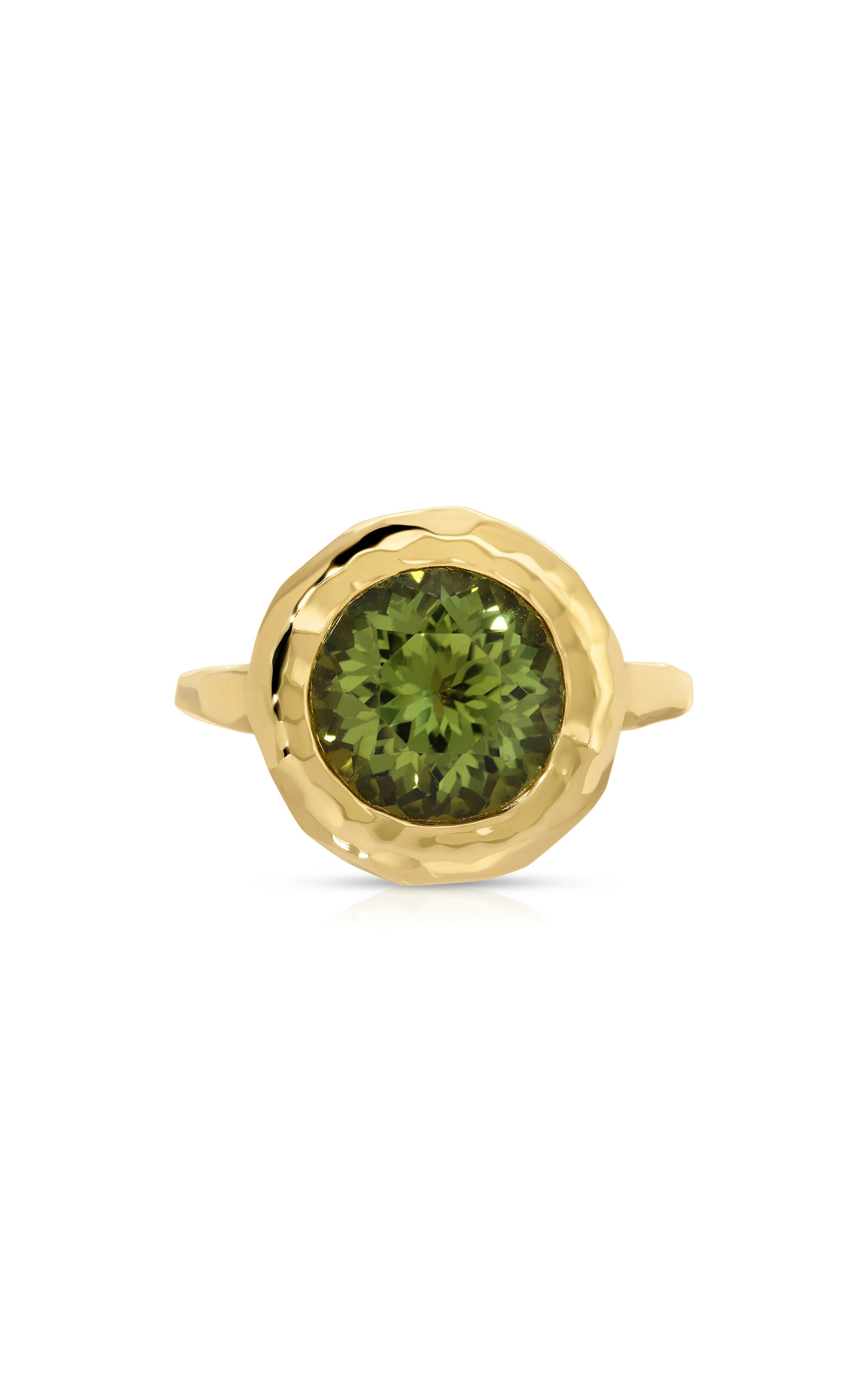 Shop Octavia Elizabeth Tribute 18k Yellow Gold Tourmaline Ring In Green