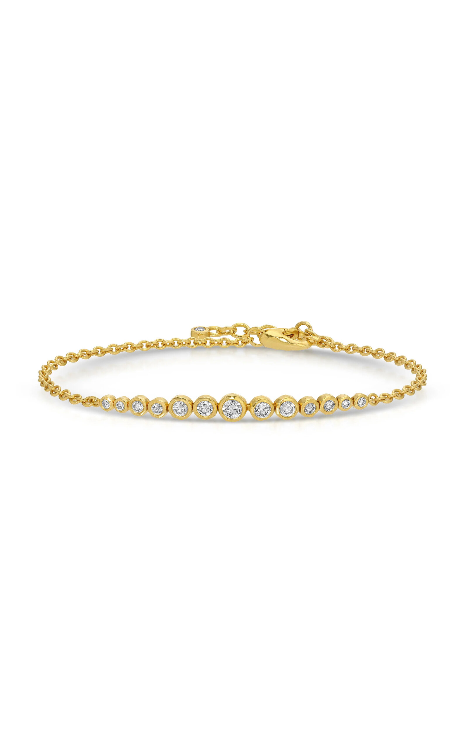 Shop Octavia Elizabeth Mini American Riviera 18k Yellow Gold Diamond Bracelet