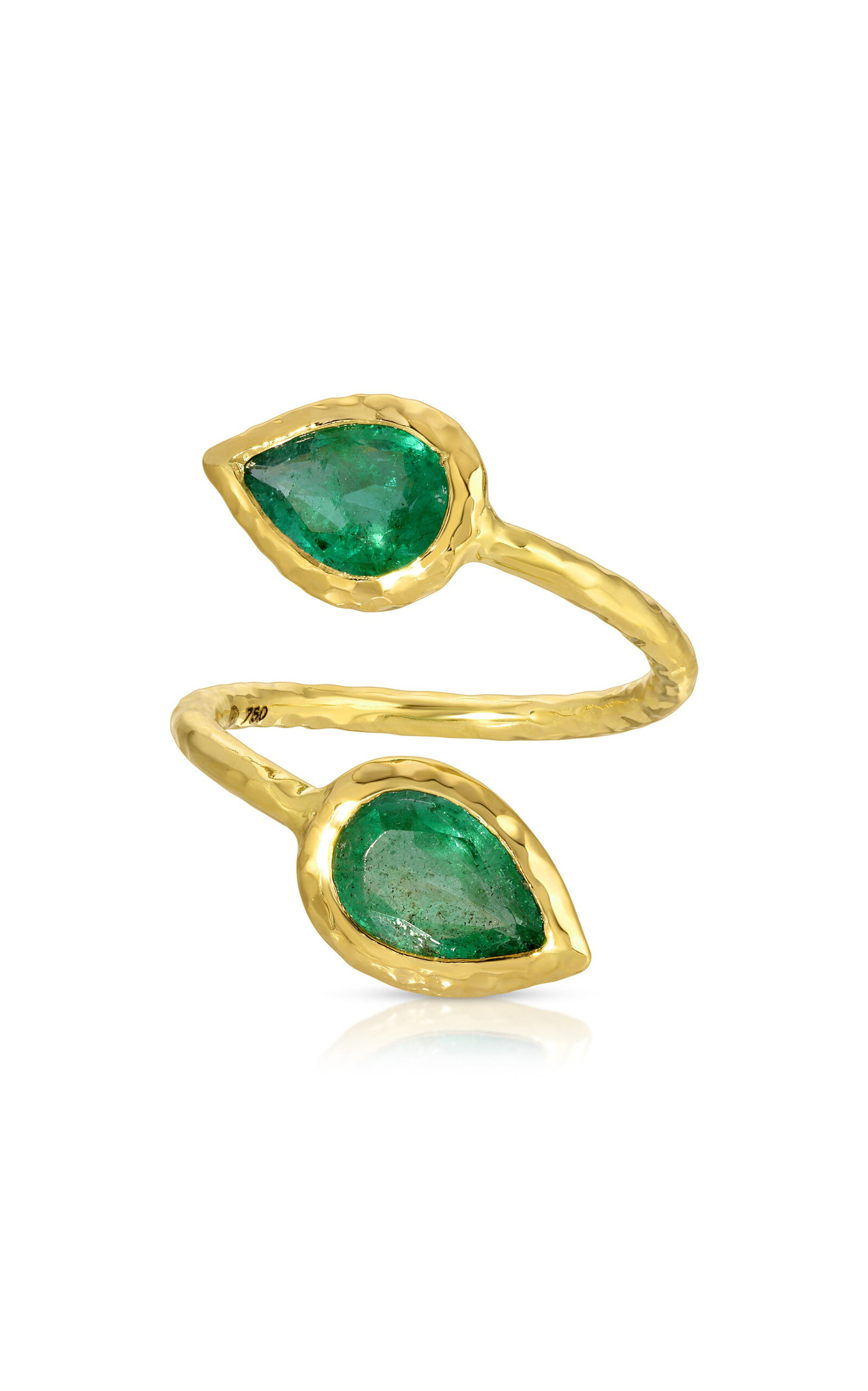 Moi & Toi 18k Yellow Gold Emerald  Ring