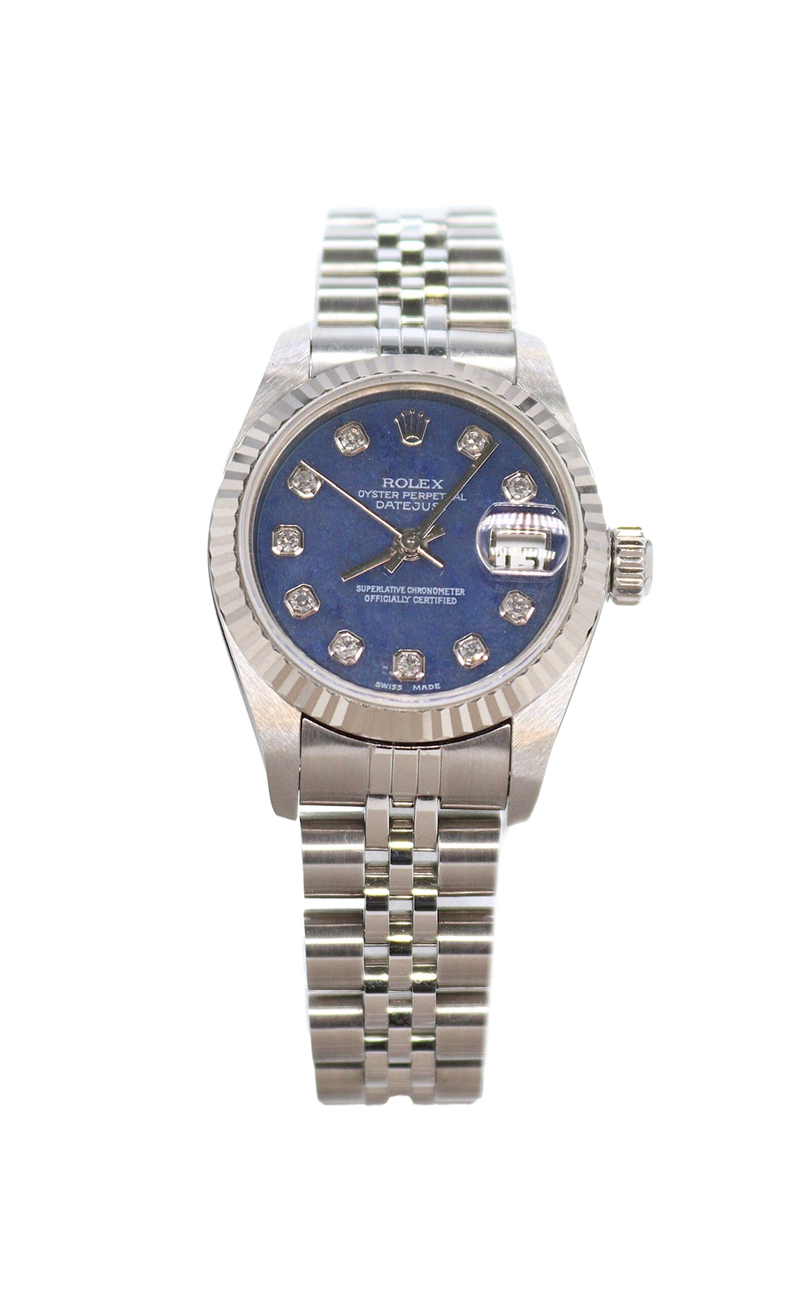 Rolex Datejust Blue Soladite Diamond Watch