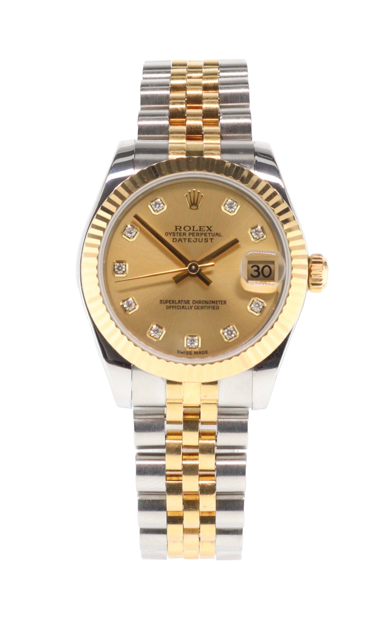 Rolex Champagne Diamond Watch