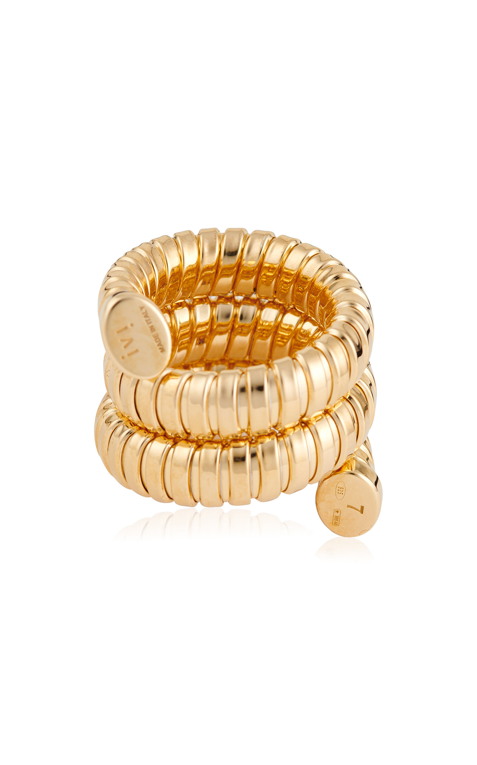 Shop Ivi Gaia Gold-plated Triple Twist Ring