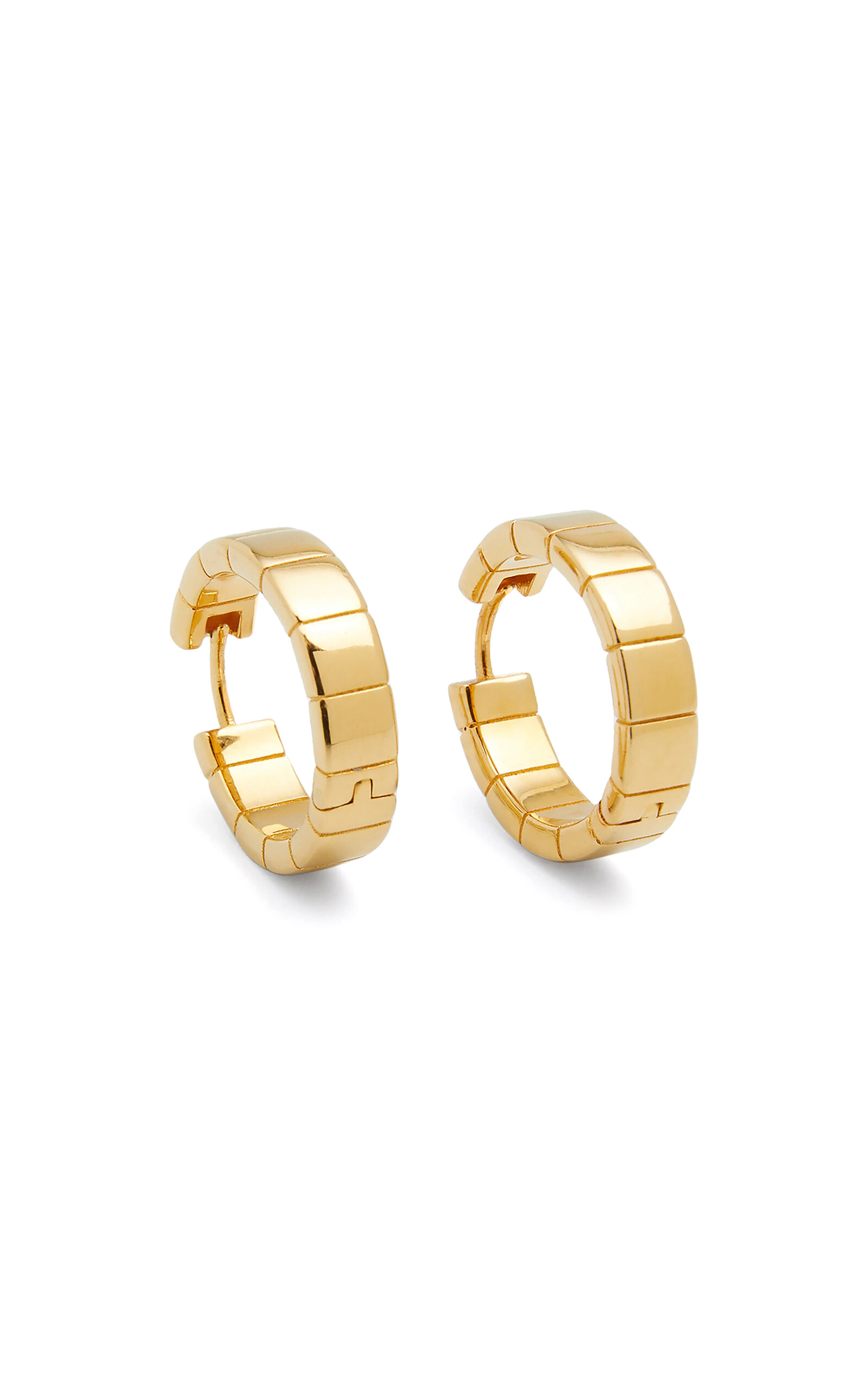 Shop Ivi Wide Signore Gold-plated Hoop Earrings