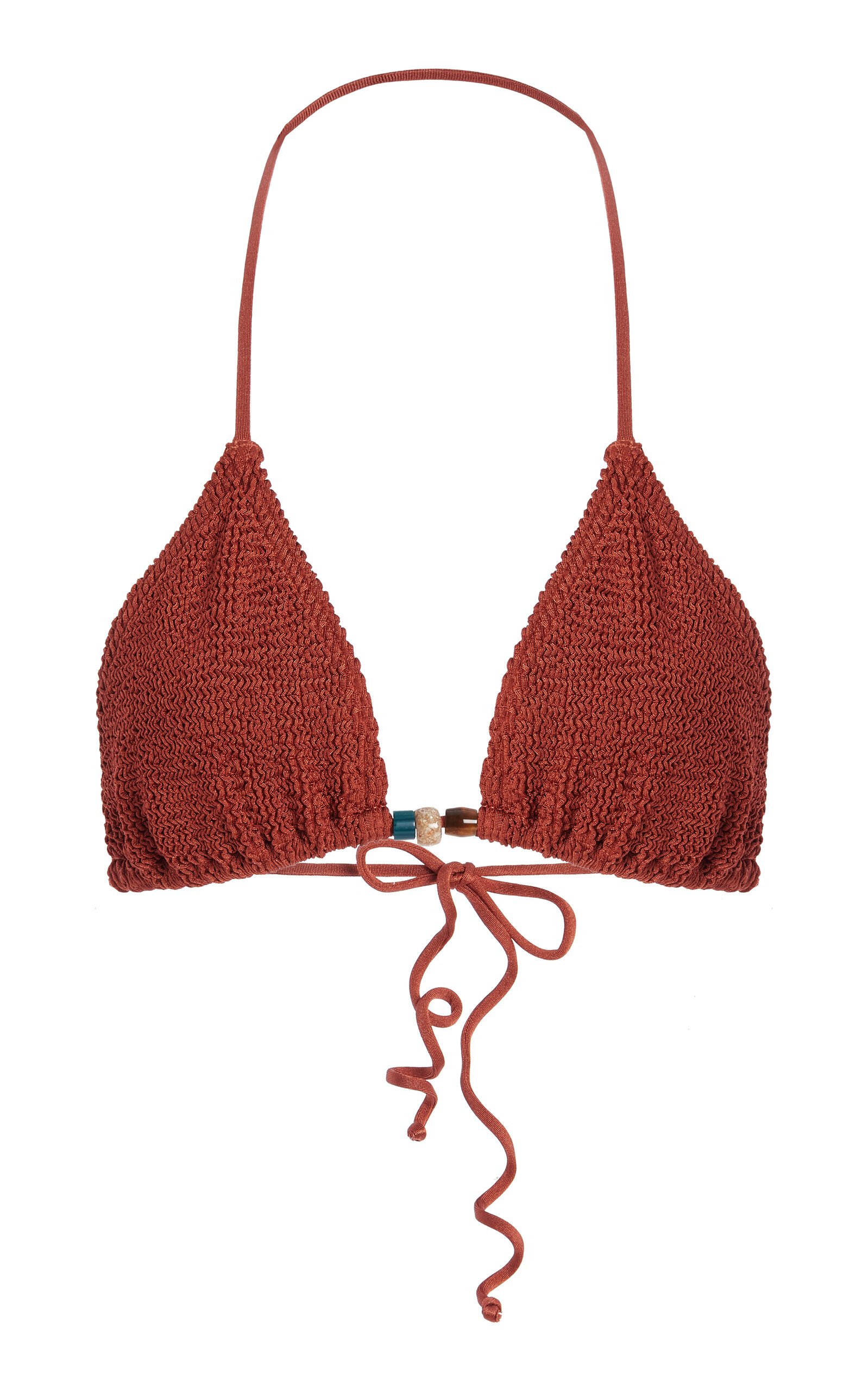 Ingrid Beaded Triangle Bikini Top