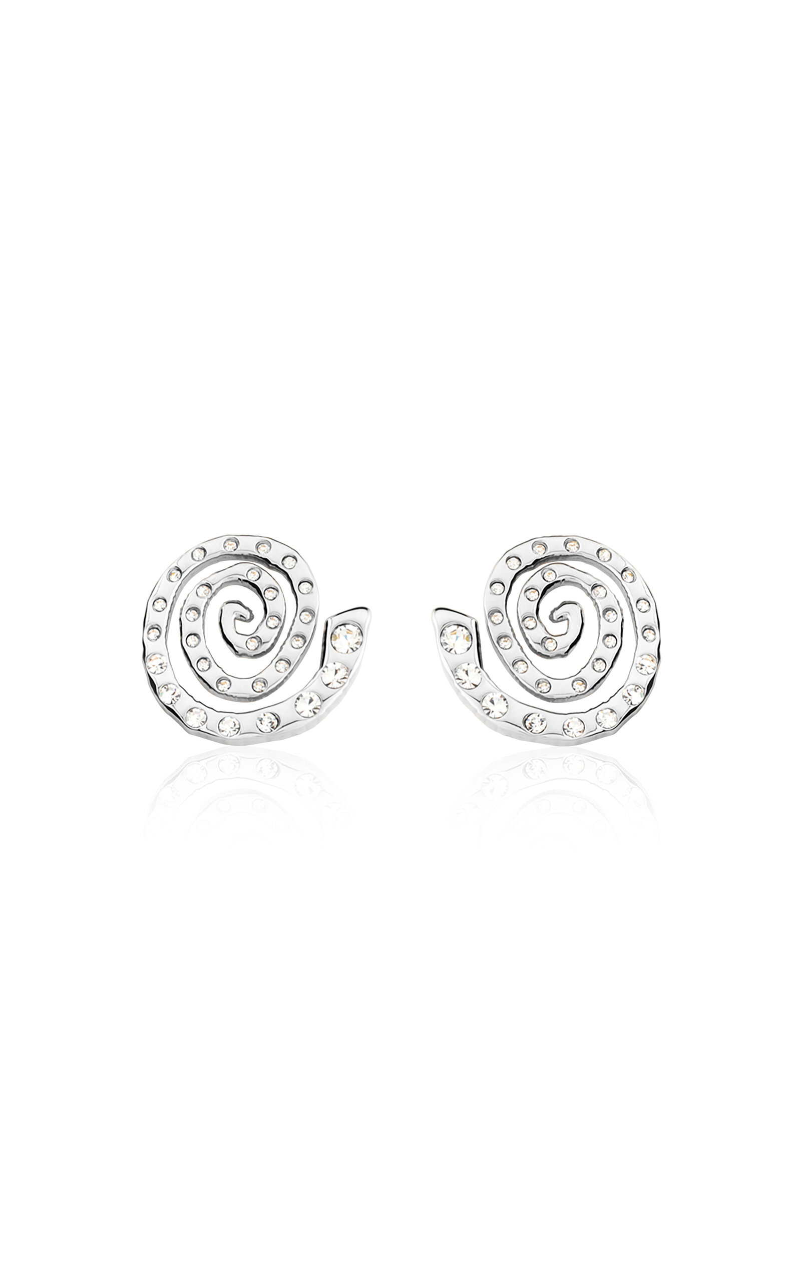 Abiya Crystal Studded Swirl Earrings