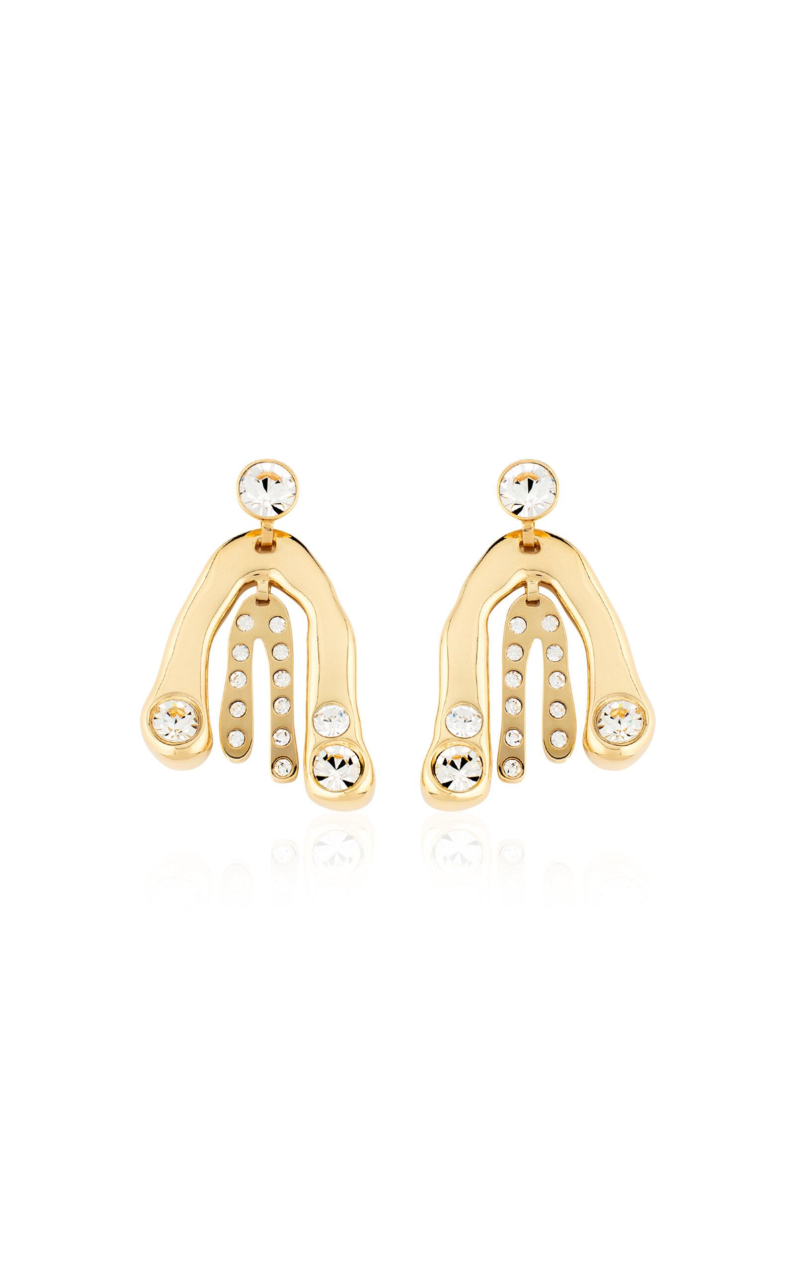 Apoa Dag Crystal Studded Earrings In Gold