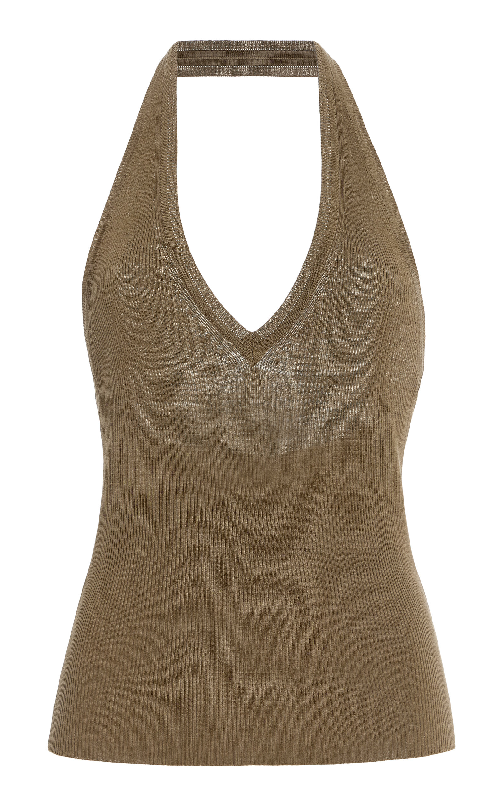 Ivey Knit Silk Halter Tank Top