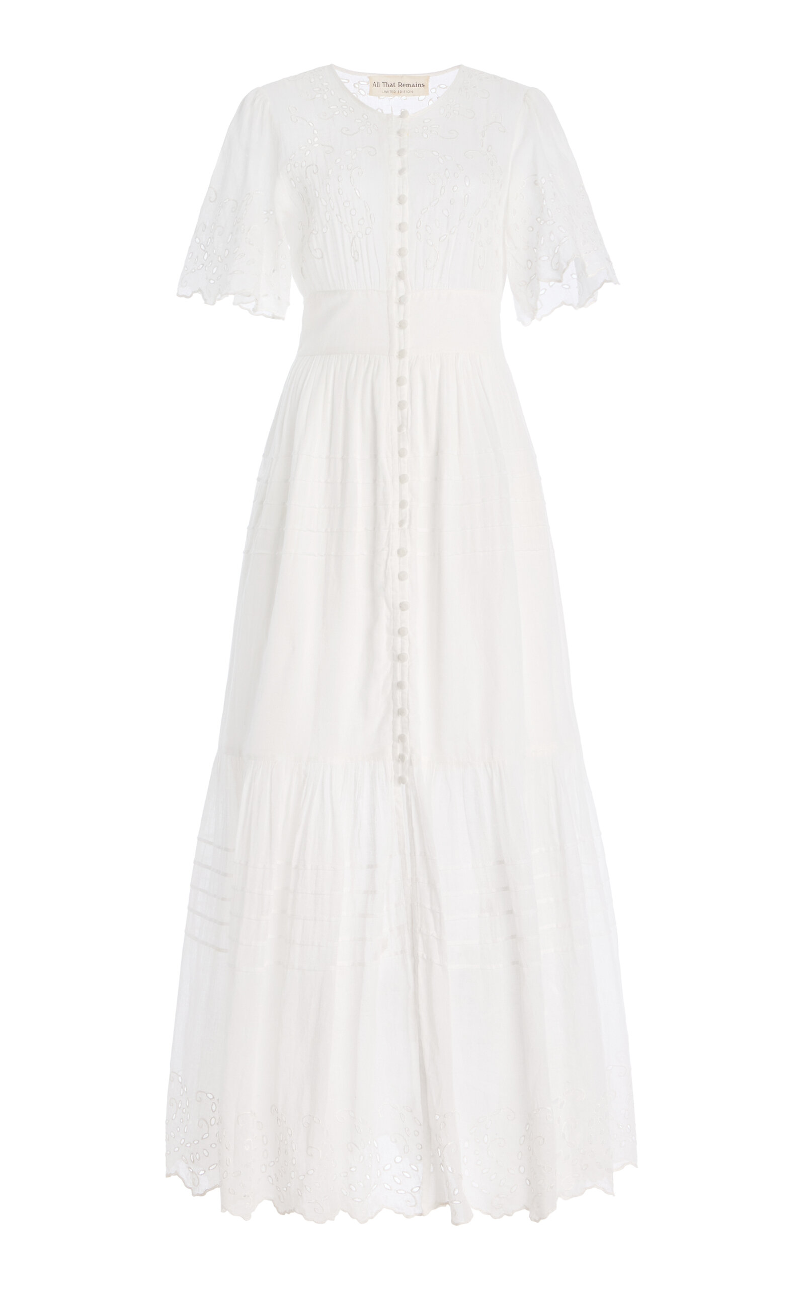 Idella Embroidered Cotton Voile Maxi Dress