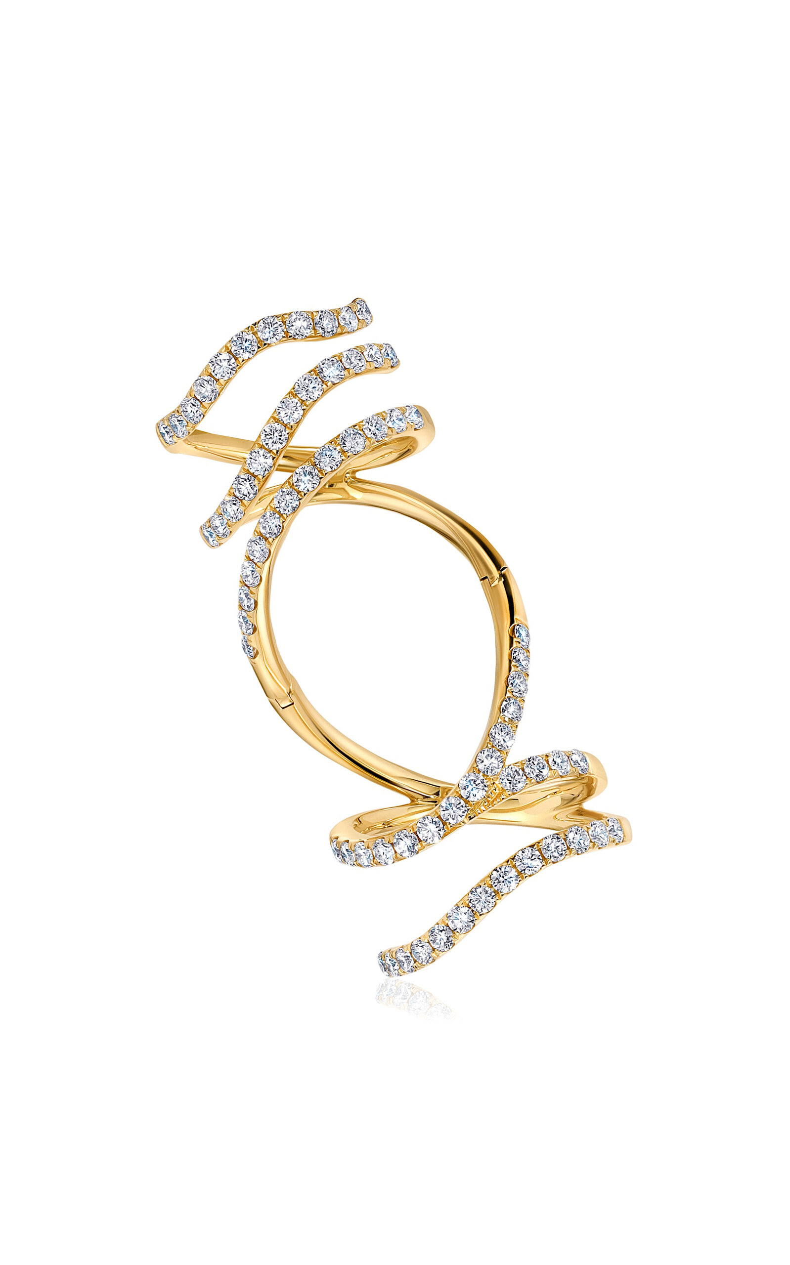 Rio 18K Yellow Gold Diamond Mega Swirl Ring